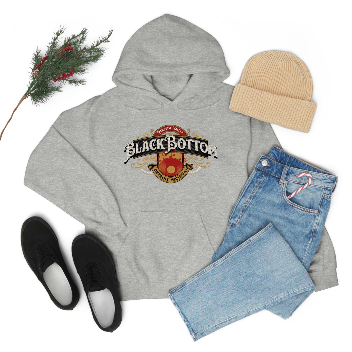 Black Bottom, Paradise Valley Detroit Hooded Sweatshirt