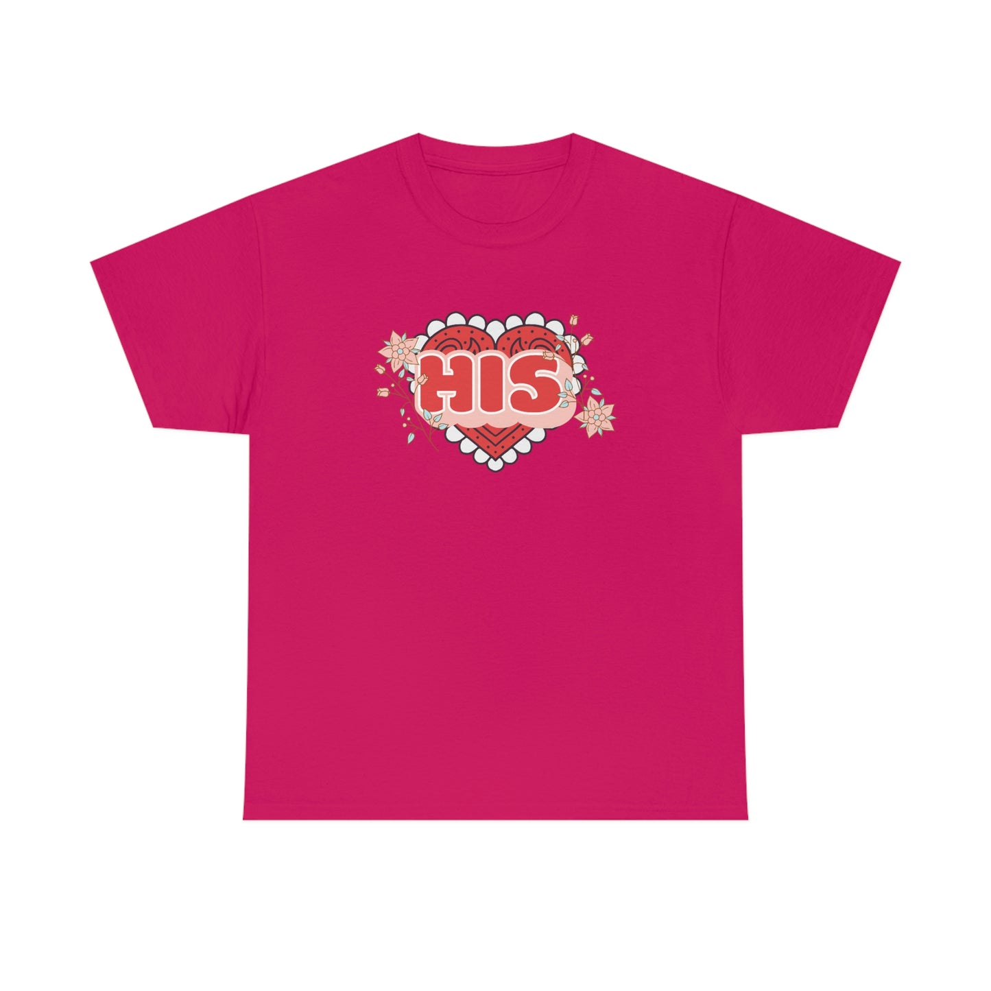 "His" Valentines day couples shirt Unisex Heavy Cotton Tee