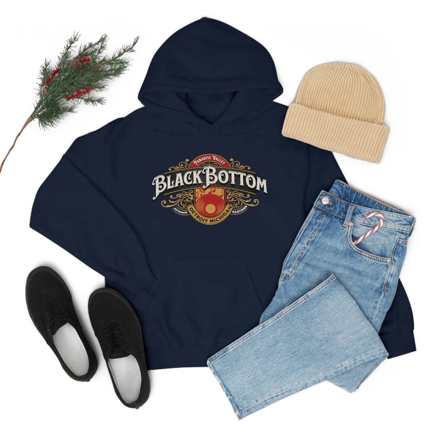 Black Bottom, Paradise Valley Detroit Hooded Sweatshirt