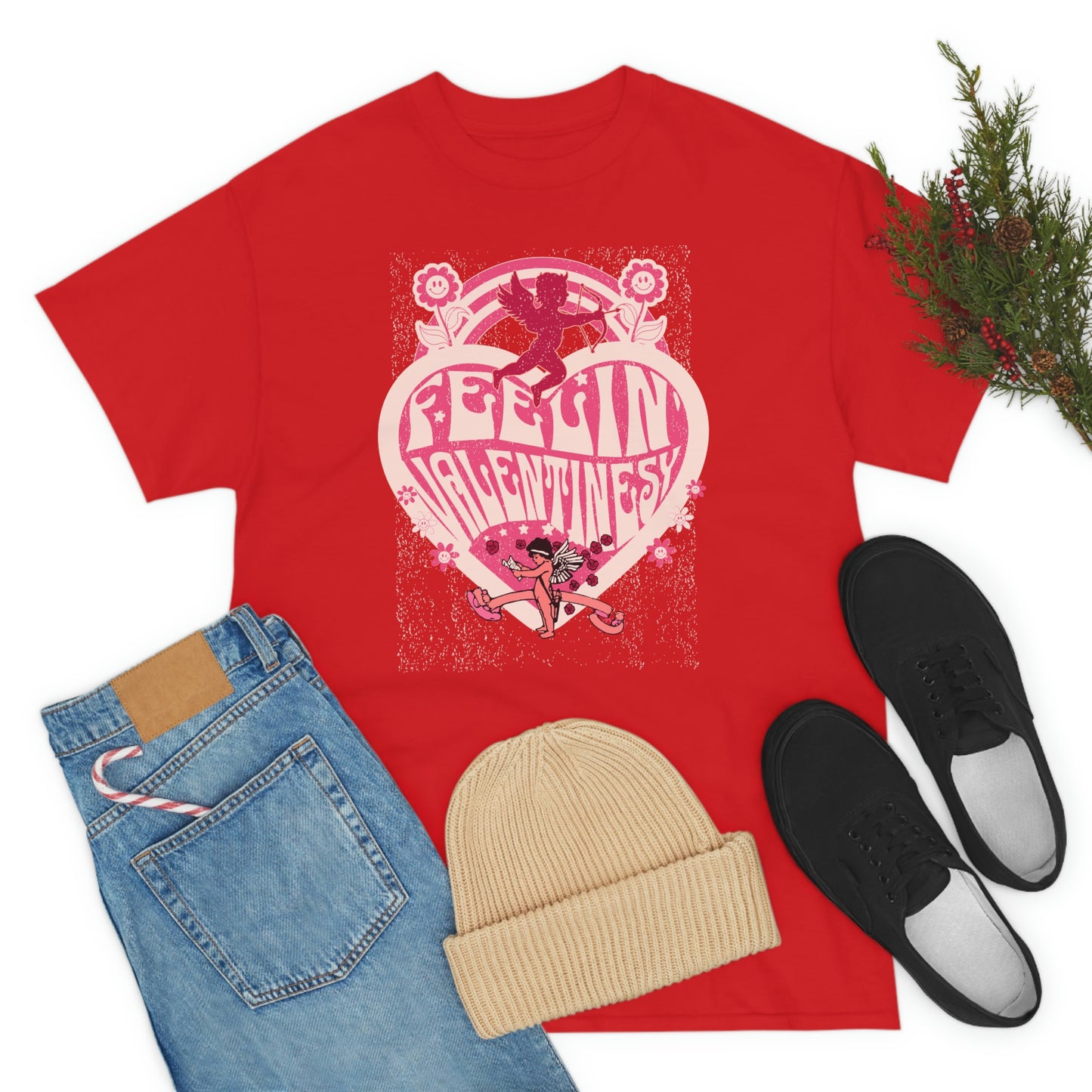 feelin' valentines-y  Unisex Heavy Cotton Tee