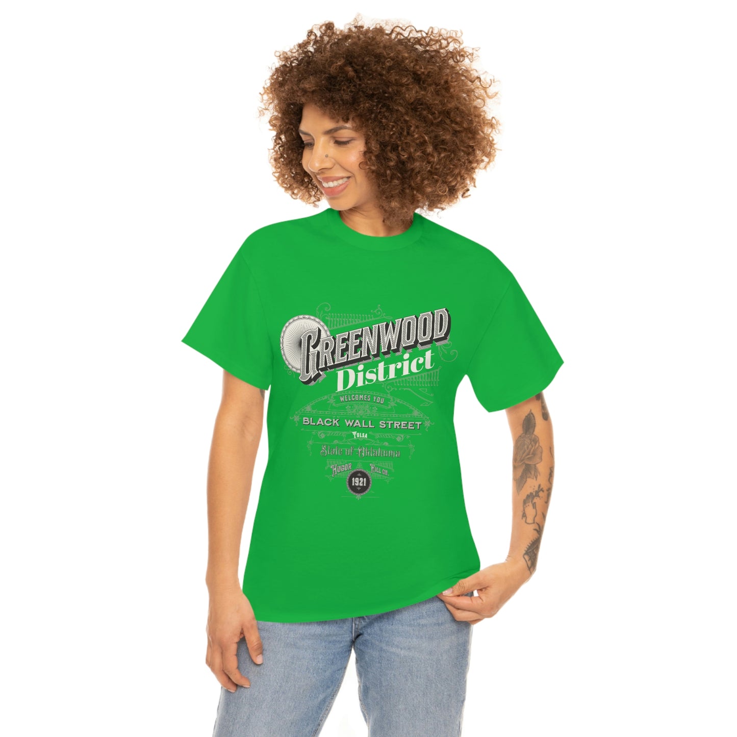 Greenwood District Black Wall Street Unisex Heavy Cotton Tee