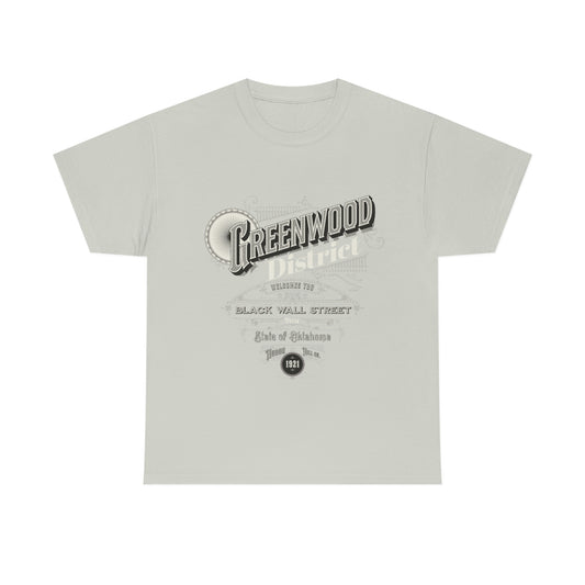 Greenwood District Black Wall Street Unisex Heavy Cotton Tee