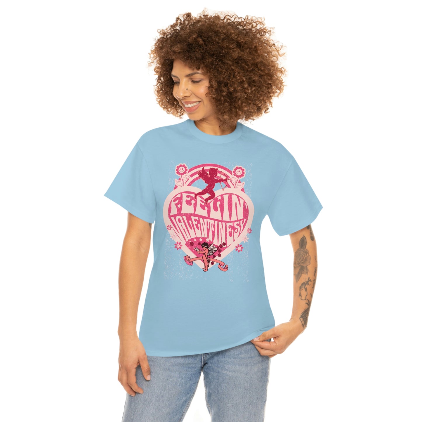 feelin' valentines-y  Unisex Heavy Cotton Tee