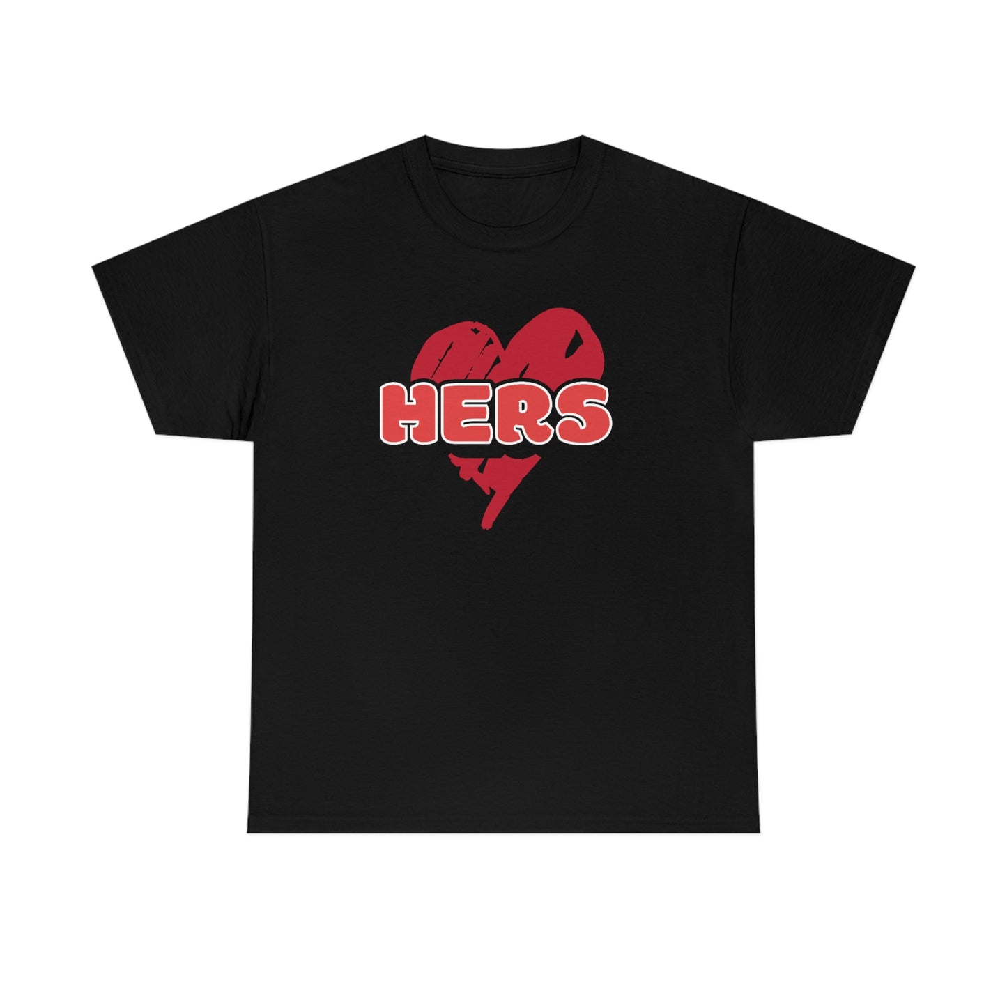 "Her's" valentines day couples Heavy Cotton Tee