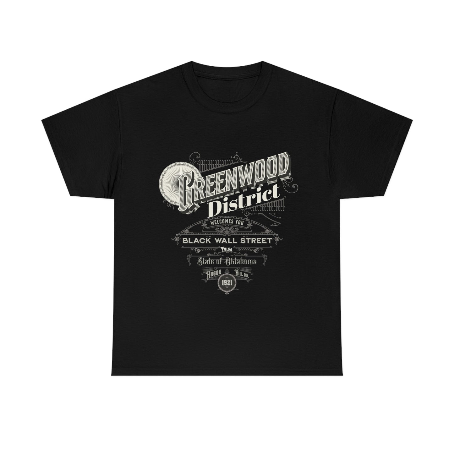 Greenwood District Black Wall Street Unisex Heavy Cotton Tee