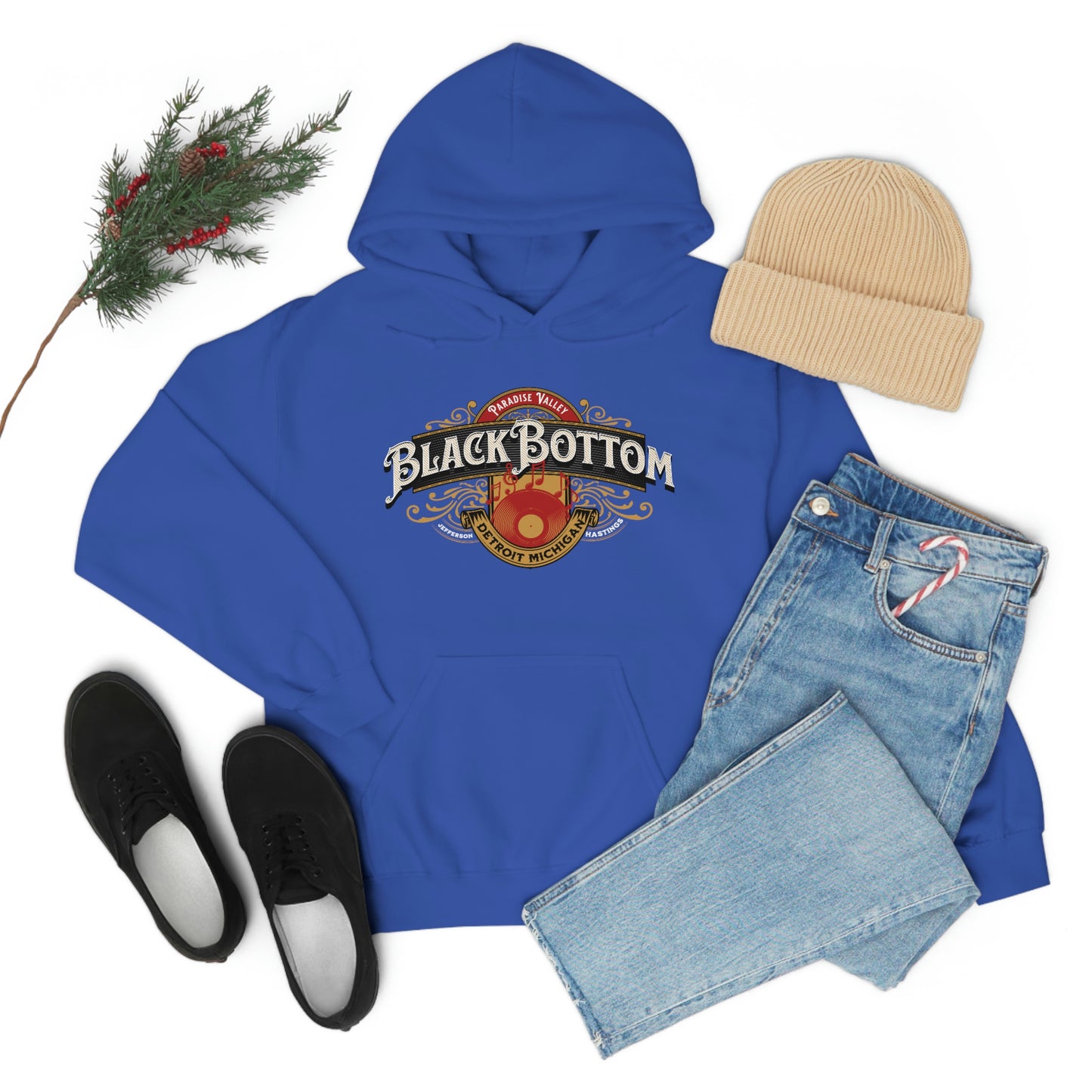 Black Bottom, Paradise Valley Detroit Hooded Sweatshirt