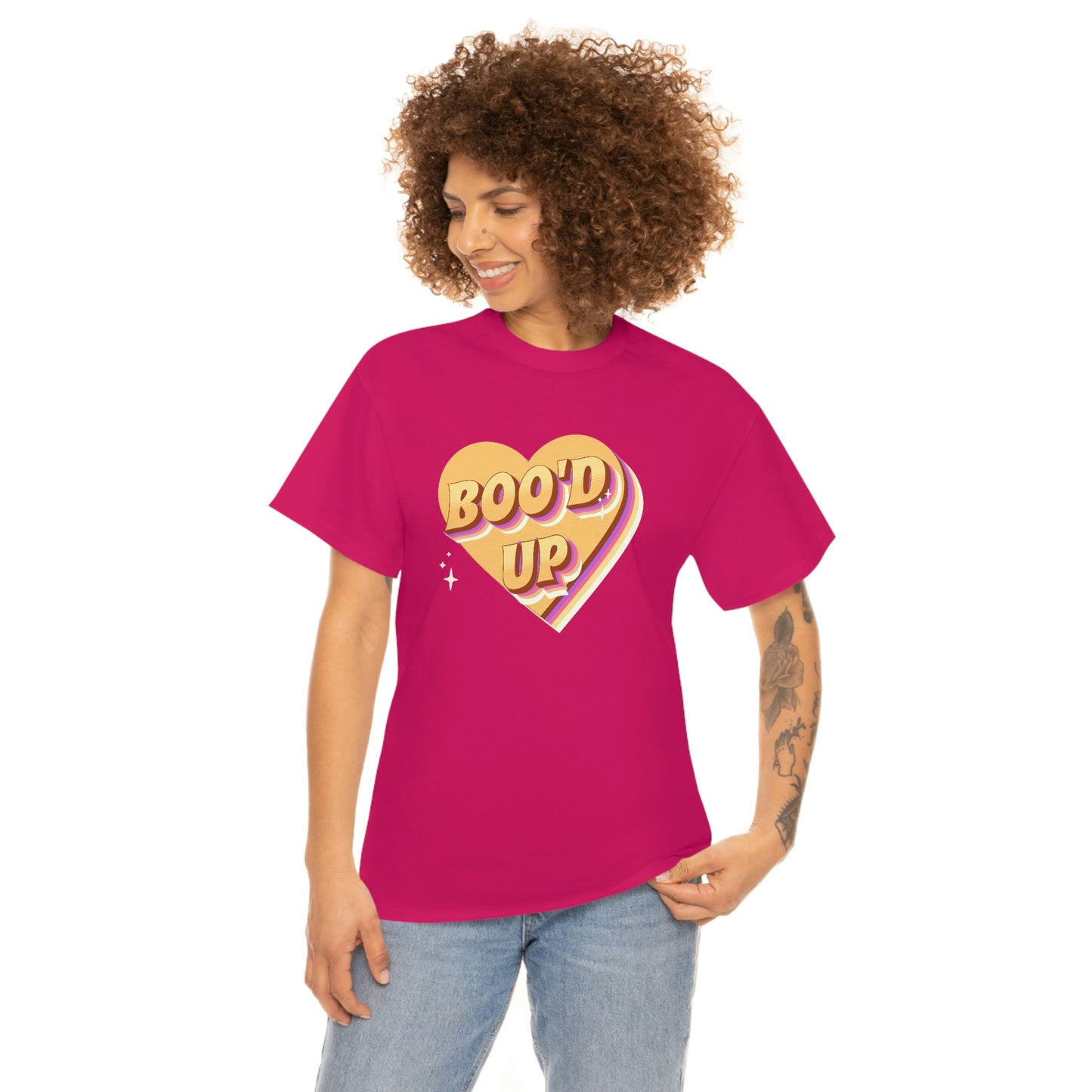 Boo'd up valentines day Unisex Heavy Cotton Tee