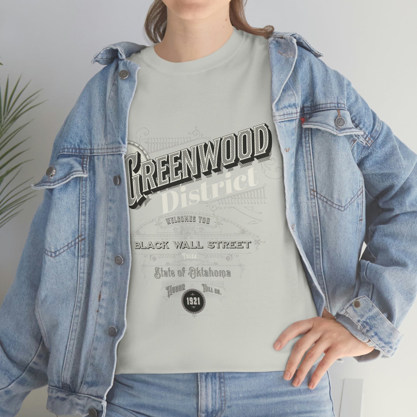 Greenwood District Black Wall Street Unisex Heavy Cotton Tee