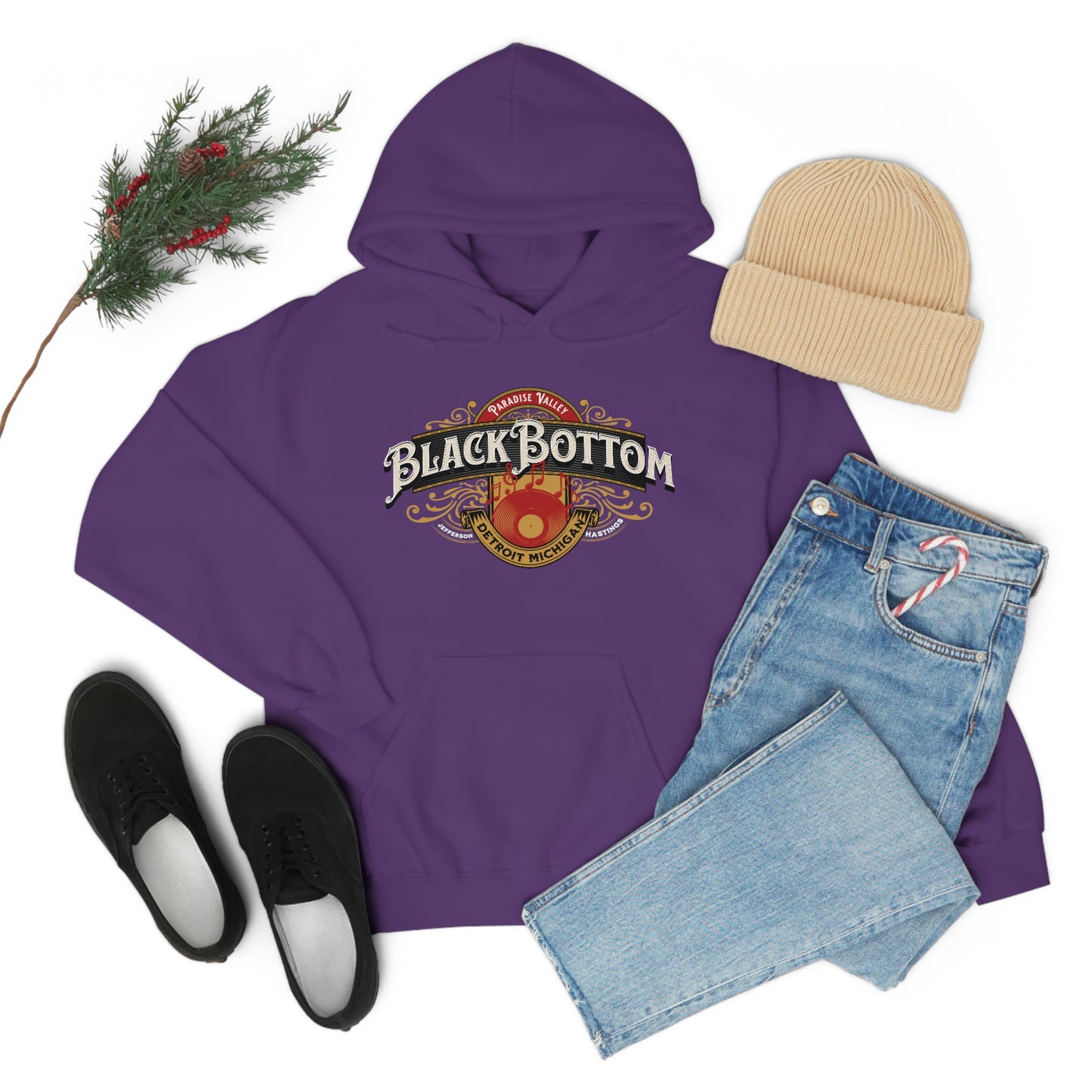 Black Bottom, Paradise Valley Detroit Hooded Sweatshirt