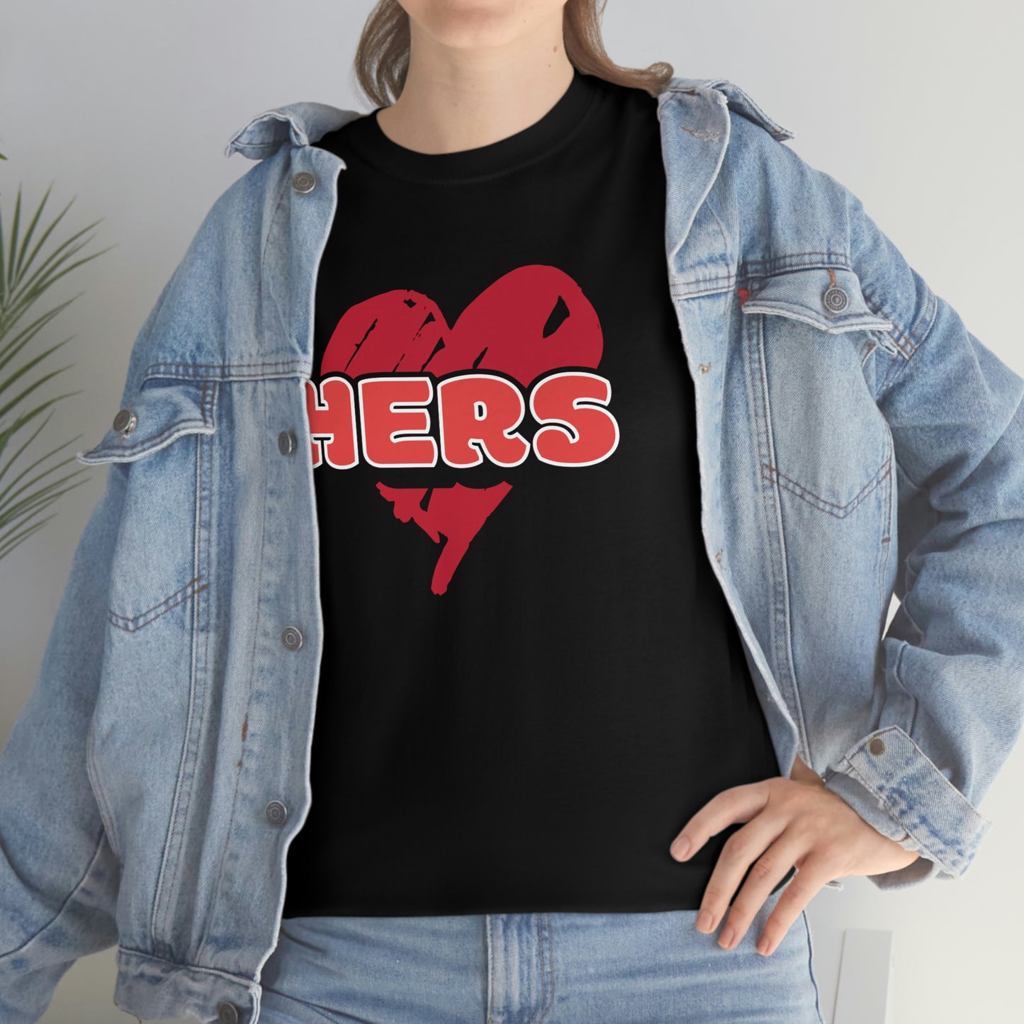 "Her's" valentines day couples Heavy Cotton Tee