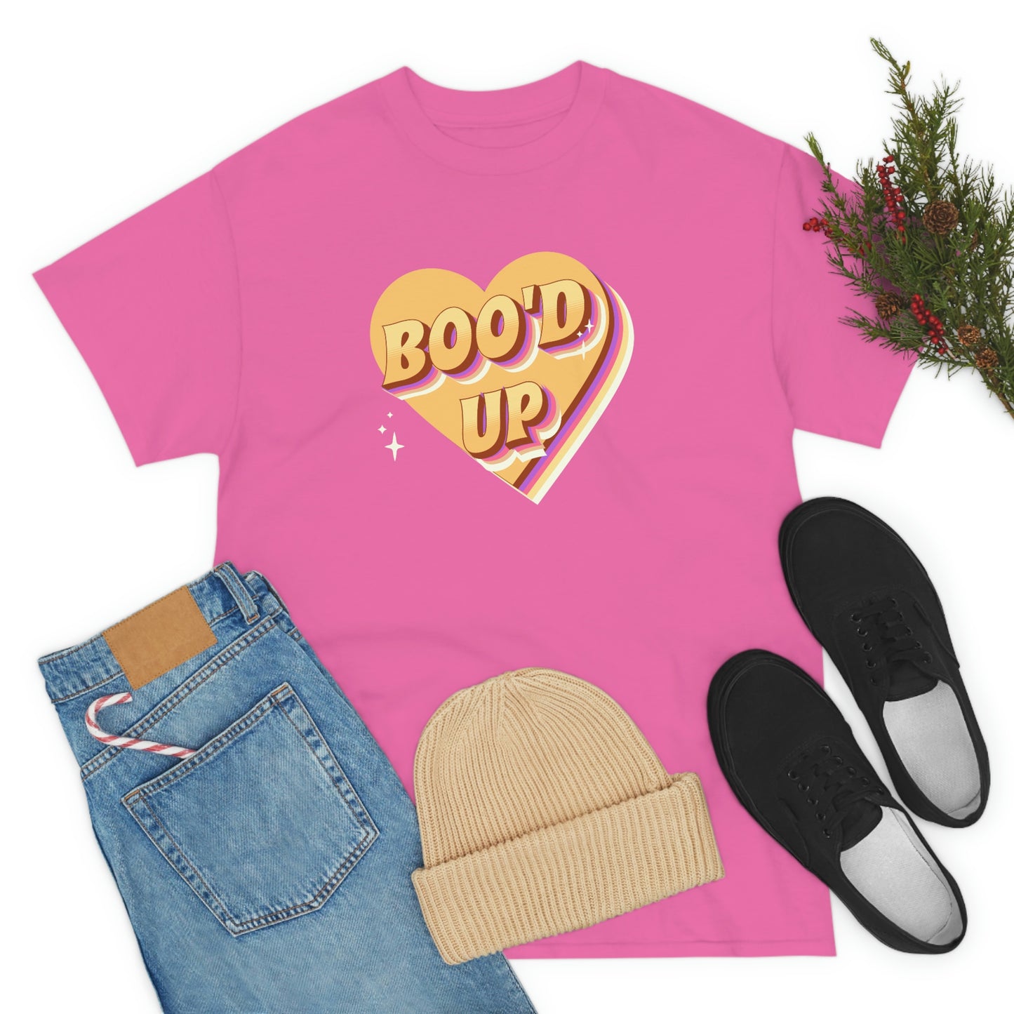 Boo'd up valentines day Unisex Heavy Cotton Tee