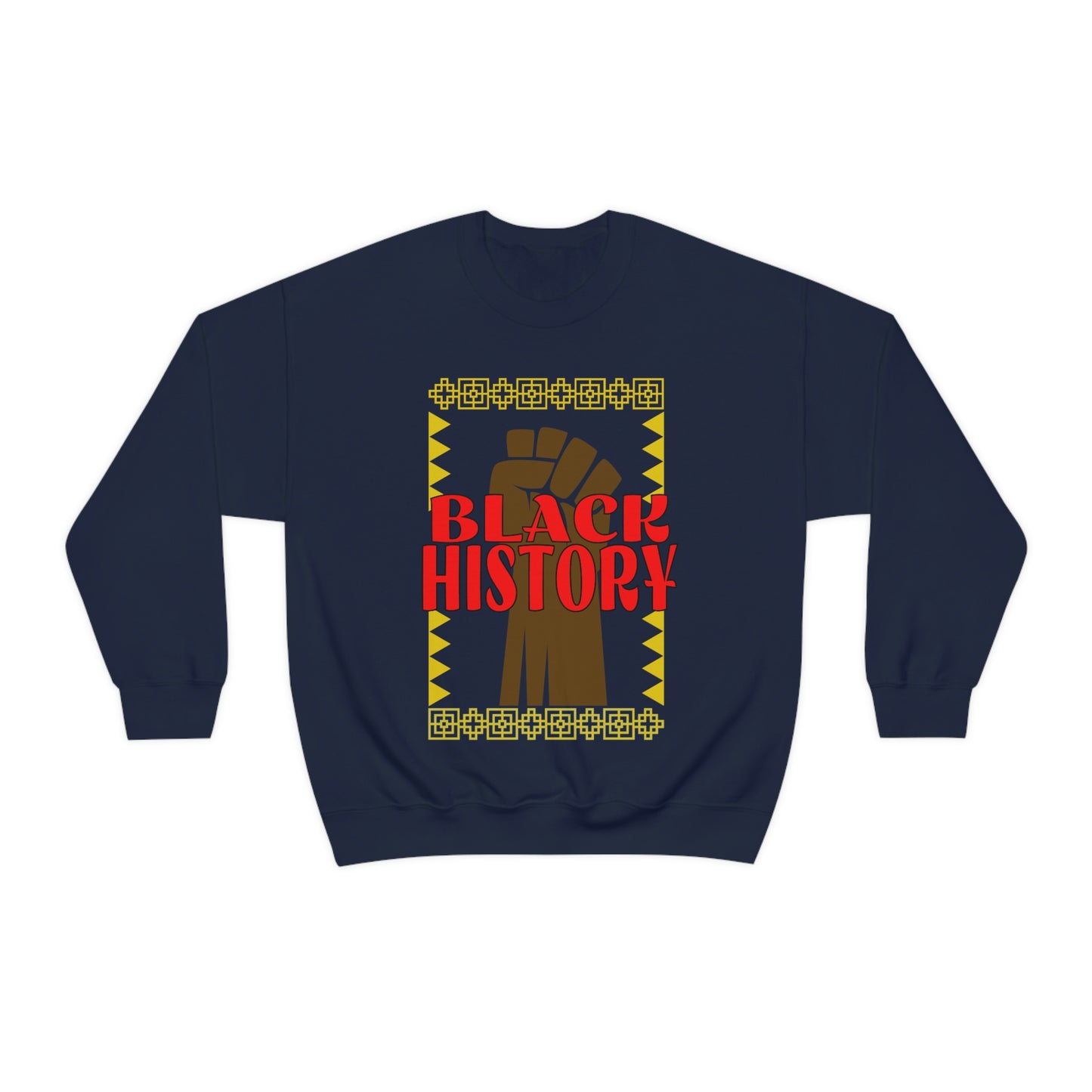 Black History with Power Fist Crewneck Sweatshirt