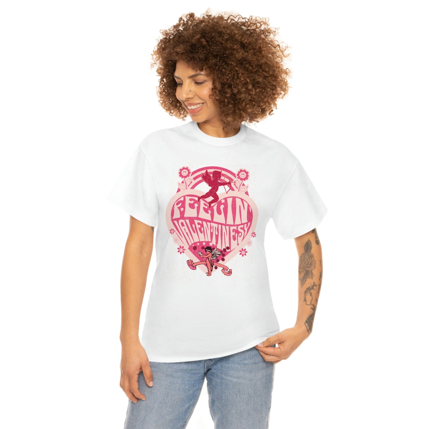 feelin' valentines-y  Unisex Heavy Cotton Tee