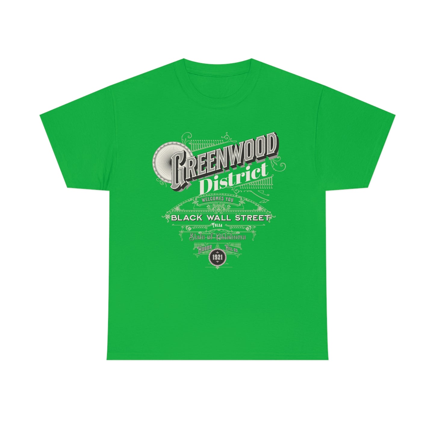 Greenwood District Black Wall Street  Unisex Heavy Cotton Tee