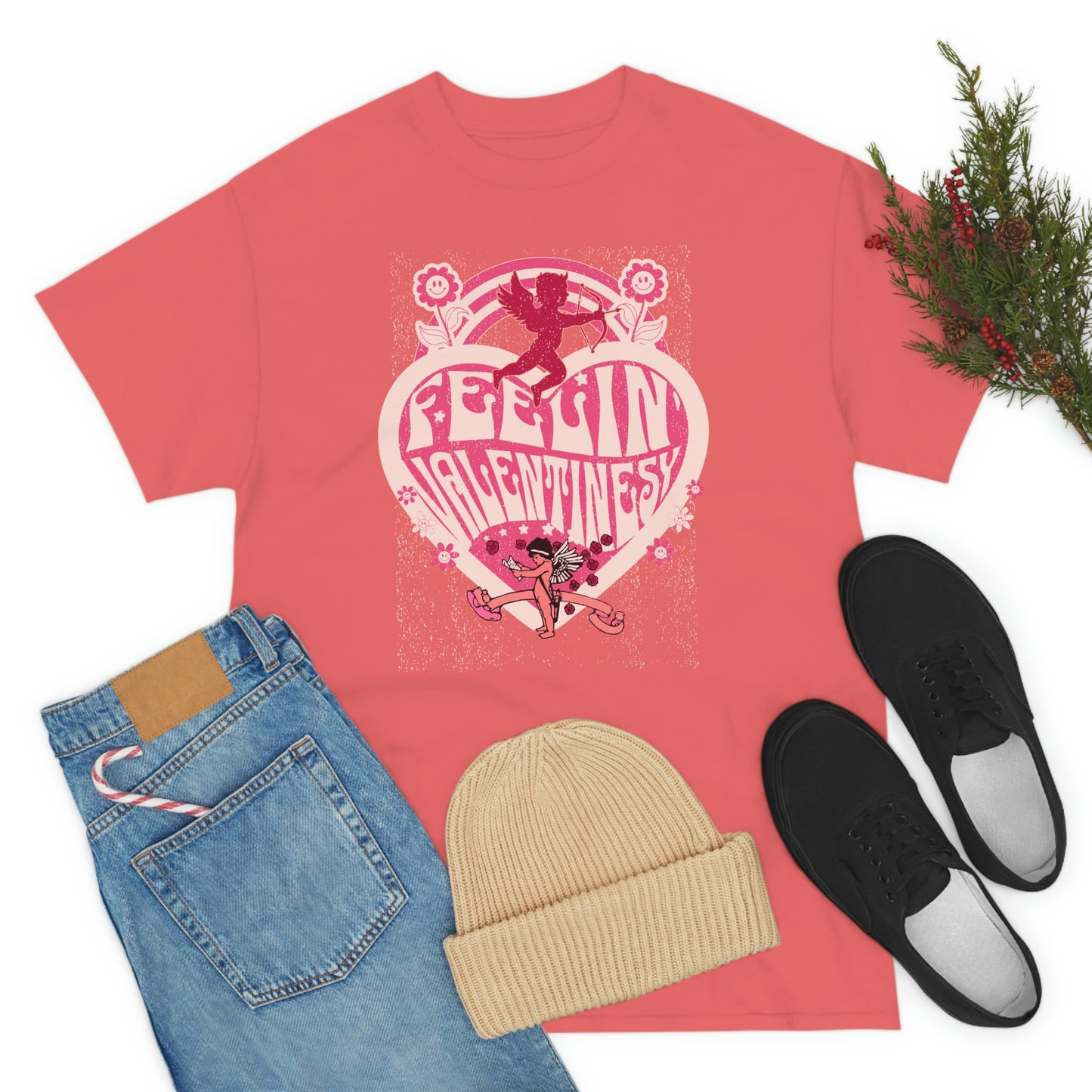 feelin' valentines-y  Unisex Heavy Cotton Tee