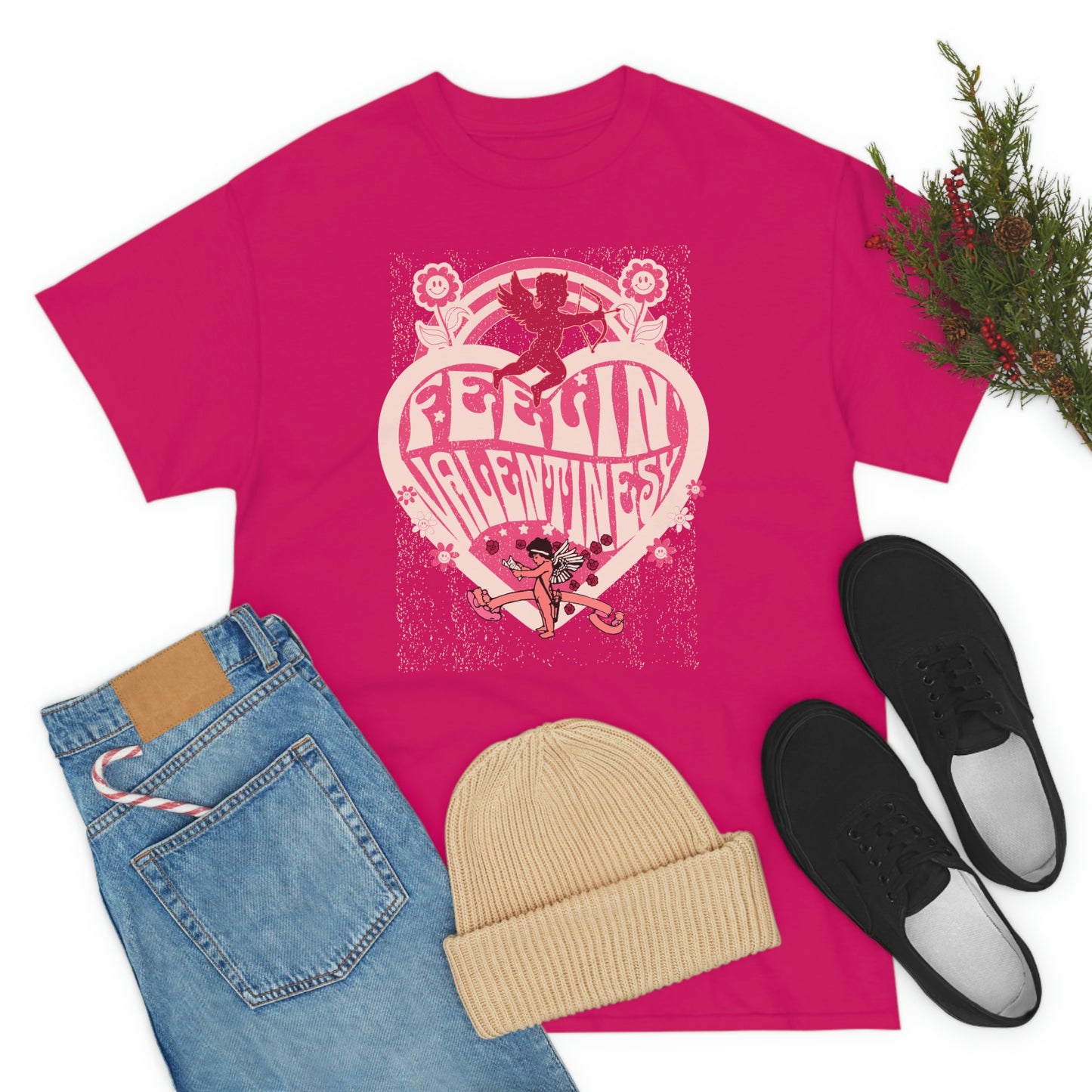 feelin' valentines-y  Unisex Heavy Cotton Tee