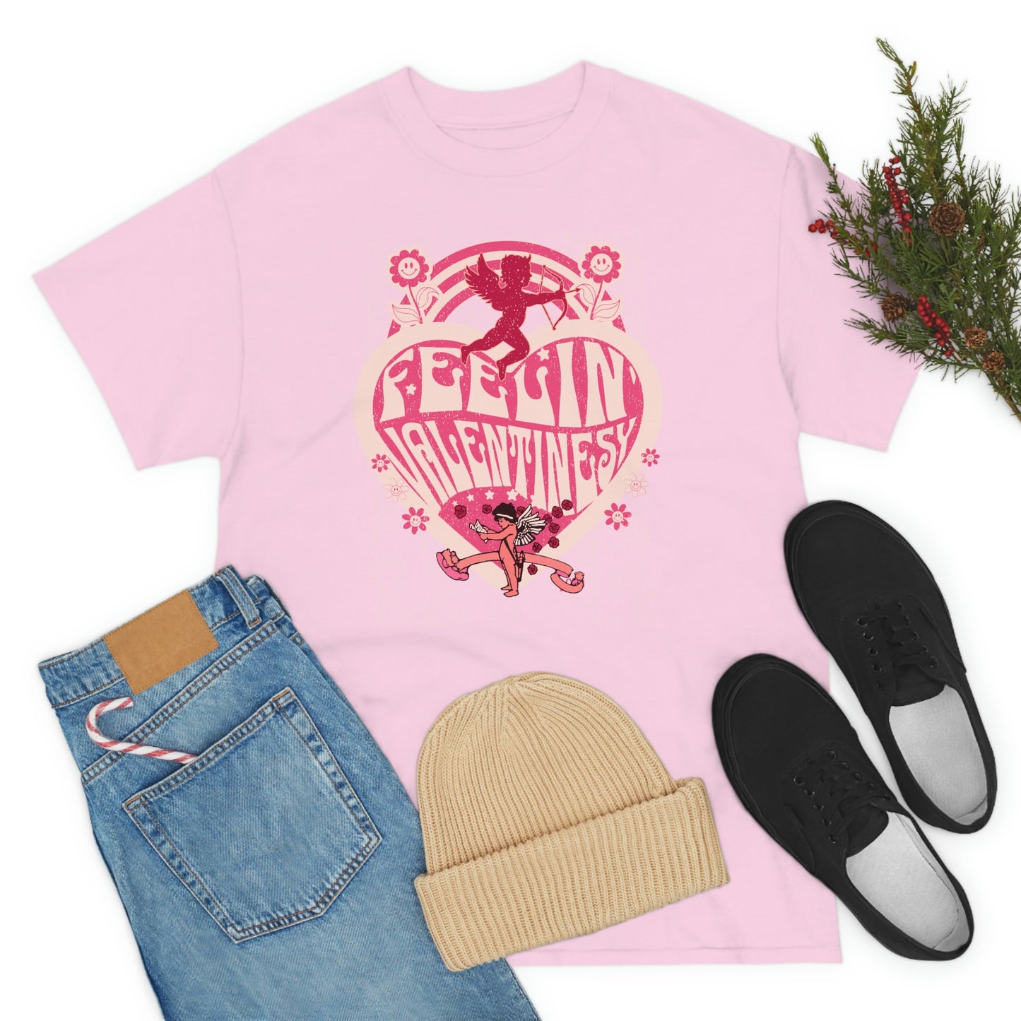 feelin' valentines-y  Unisex Heavy Cotton Tee