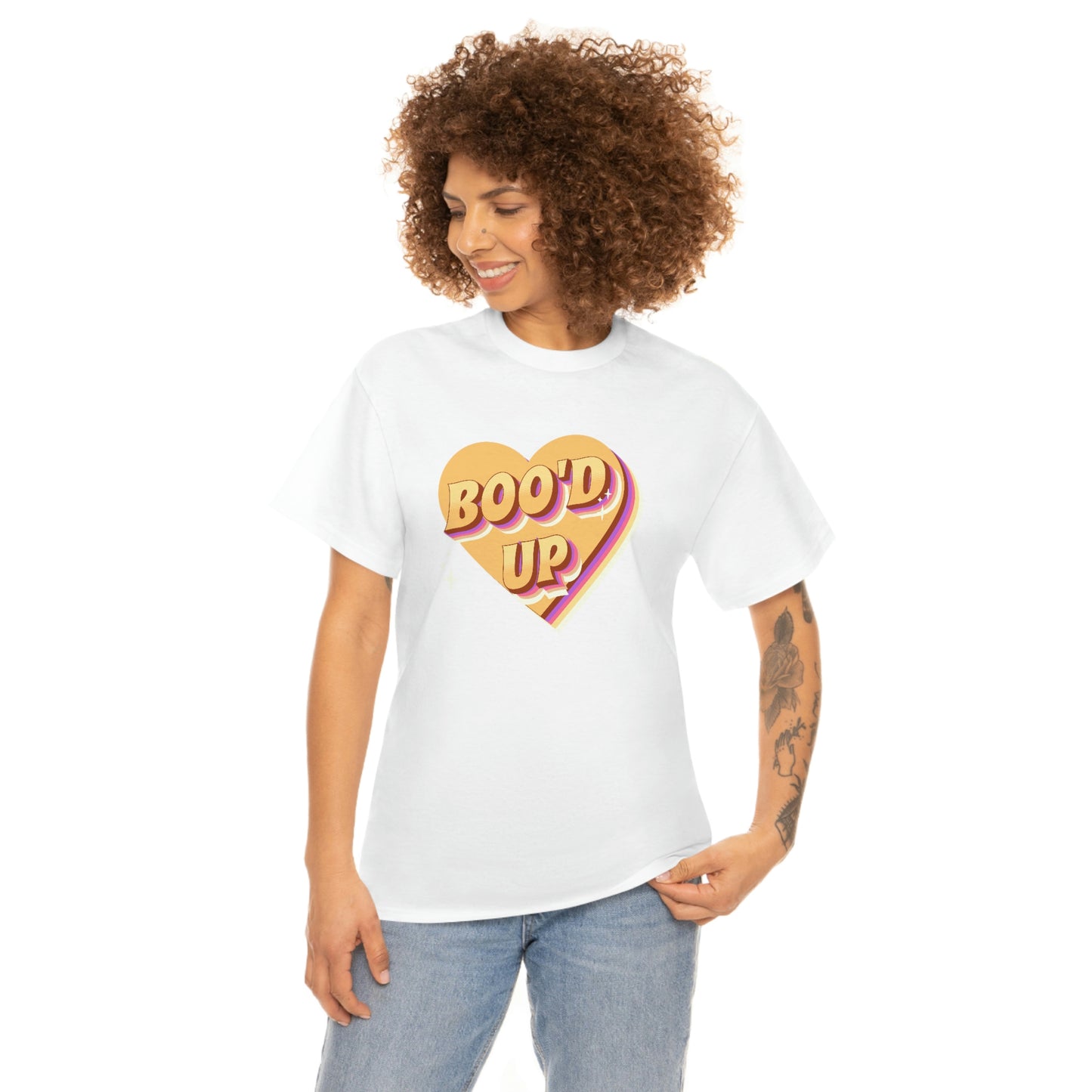 Boo'd up valentines day Unisex Heavy Cotton Tee