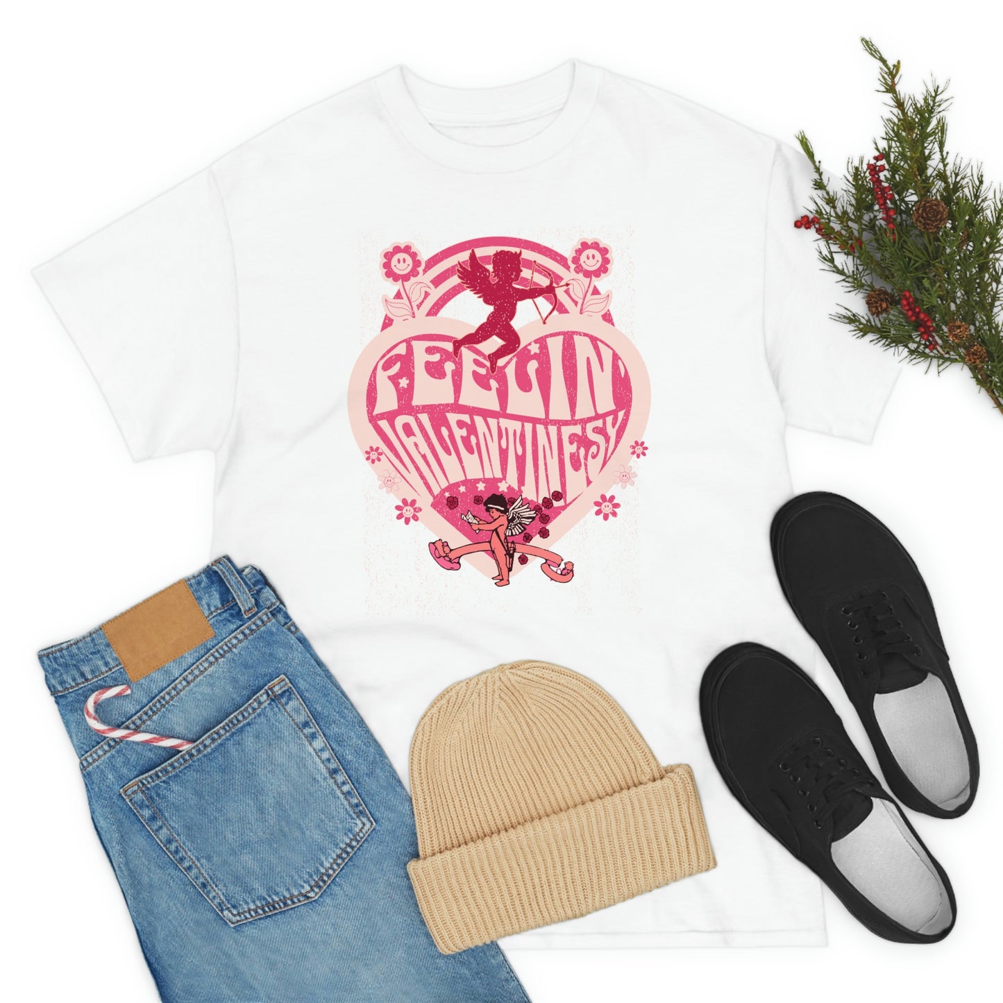 feelin' valentines-y  Unisex Heavy Cotton Tee