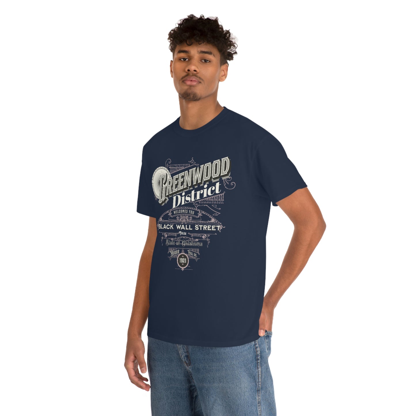 Greenwood District Black Wall Street  Unisex Heavy Cotton Tee