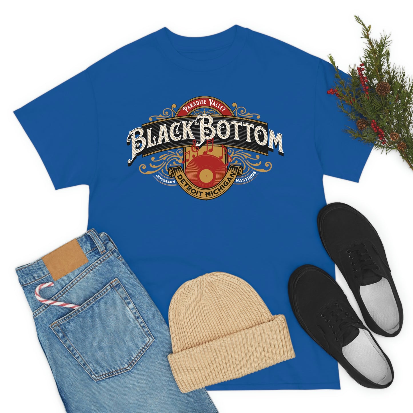 Detroit Michigan Black Bottom Paradise Valley Tee