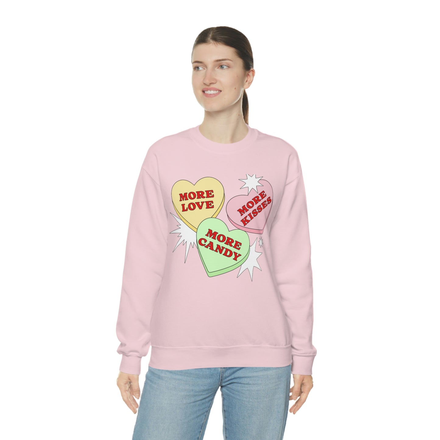 More Love More Kisses More candy Valentines Day Sweatshirt