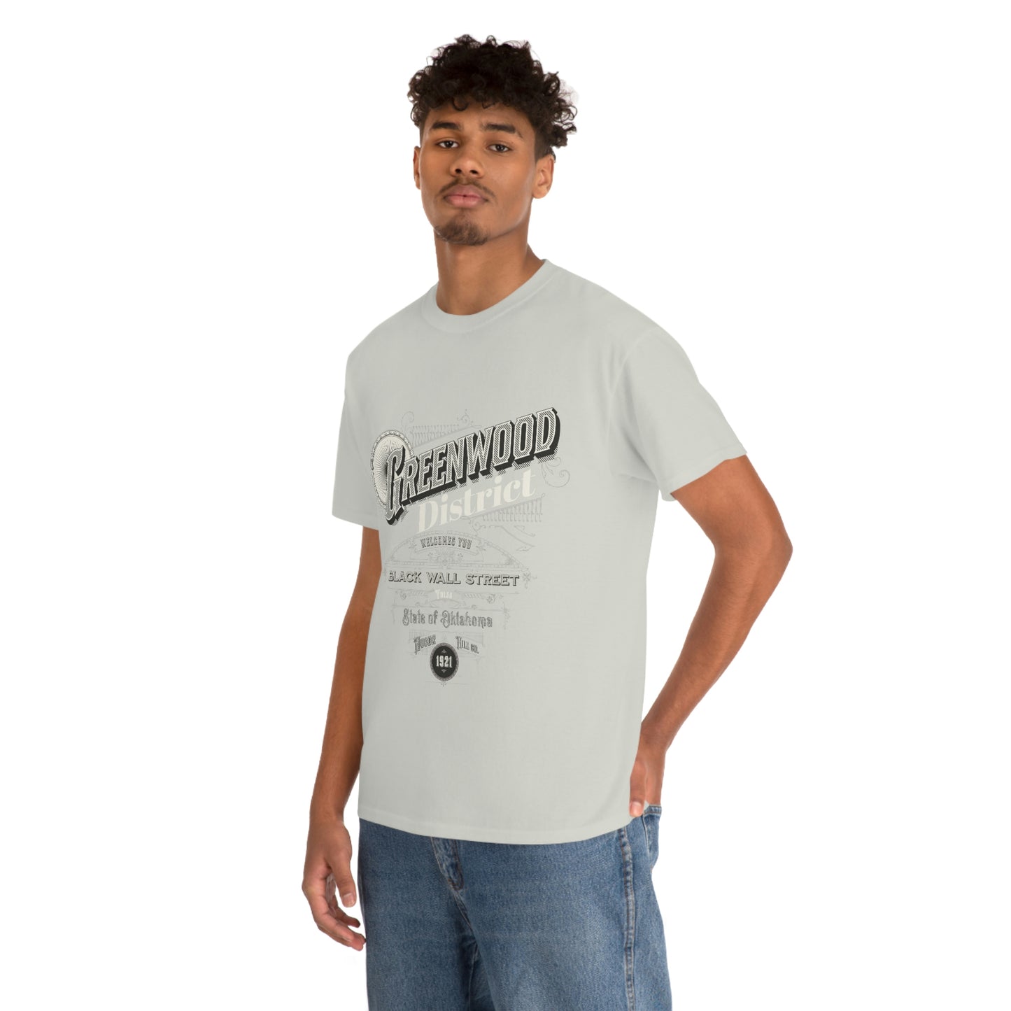 Greenwood District Black Wall Street Unisex Heavy Cotton Tee