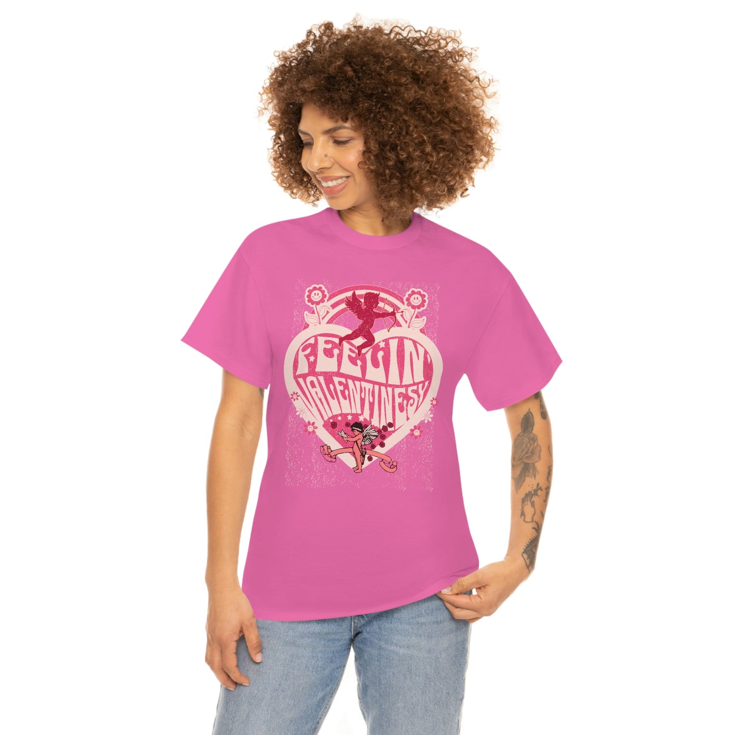 feelin' valentines-y  Unisex Heavy Cotton Tee