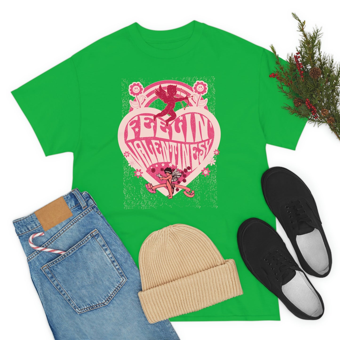 feelin' valentines-y  Unisex Heavy Cotton Tee