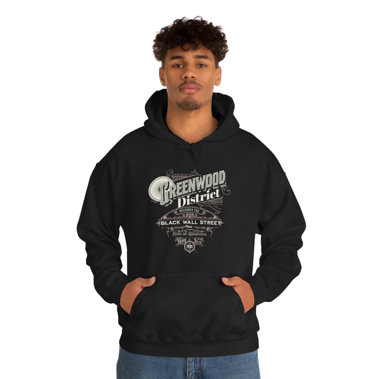 Greenwood District, Black Wall Street  HoodieUnisex Heavy Blend™ Hooded Sweatshirt