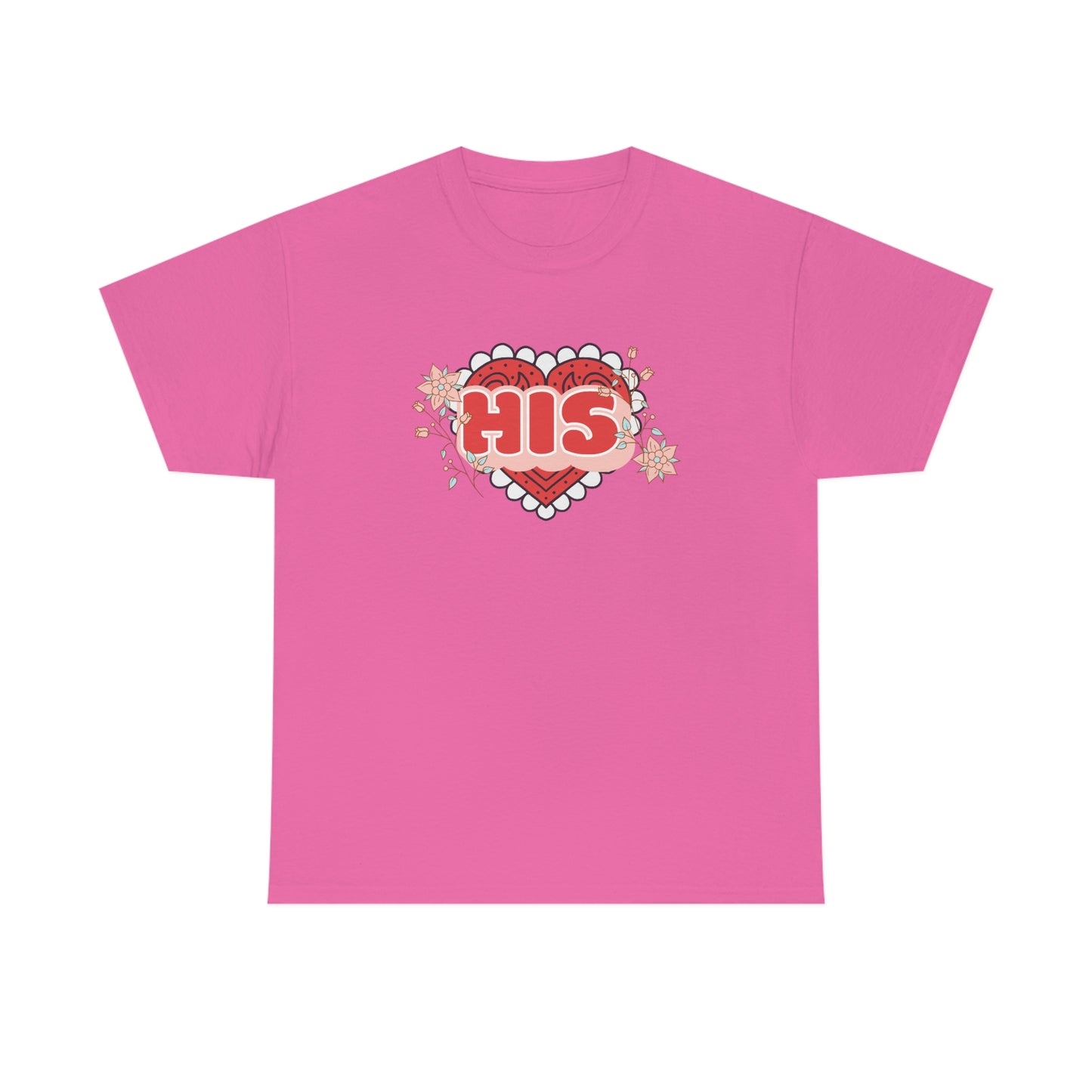 "His" Valentines day couples shirt Unisex Heavy Cotton Tee