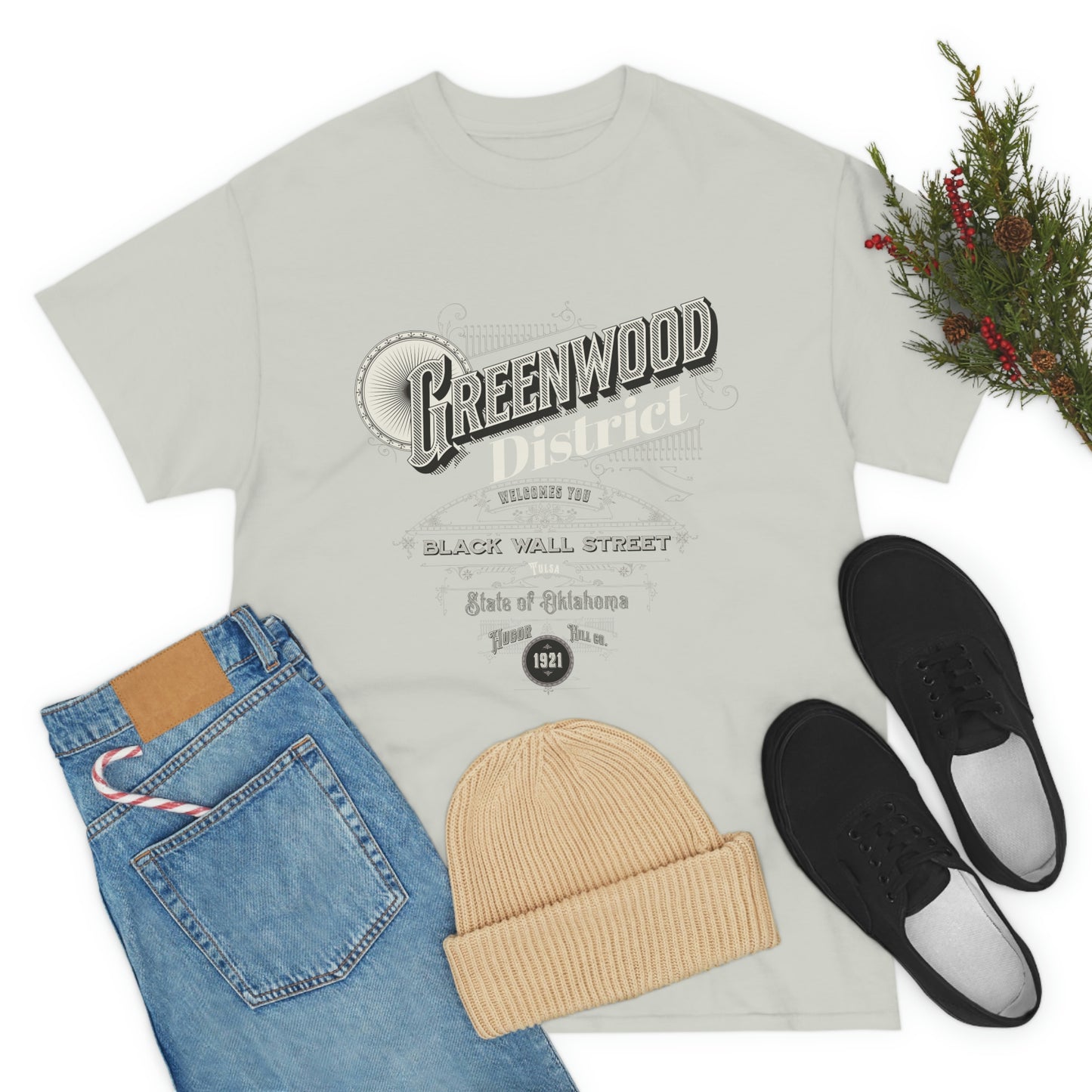 Greenwood District Black Wall Street Unisex Heavy Cotton Tee