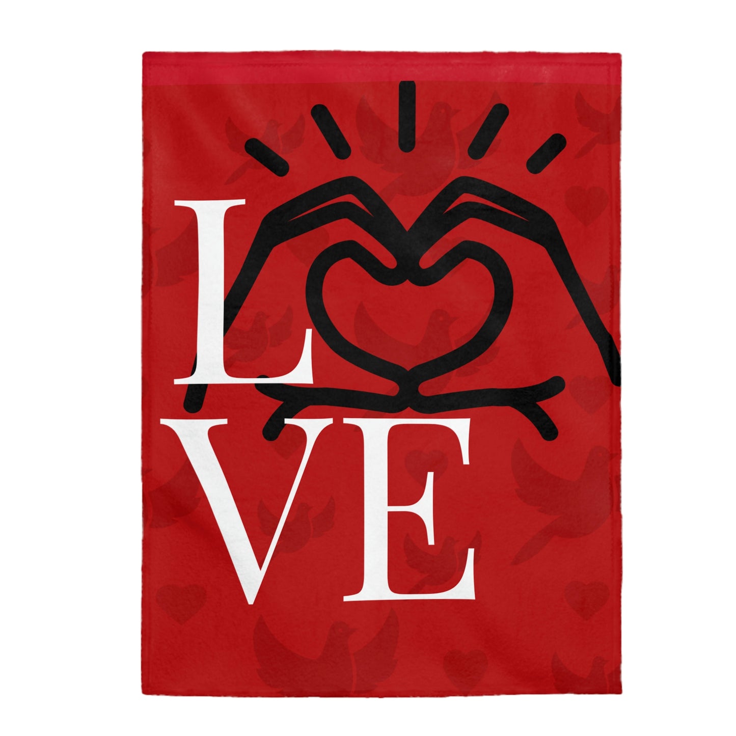 One “Love”  Velveteen Plush Blanket