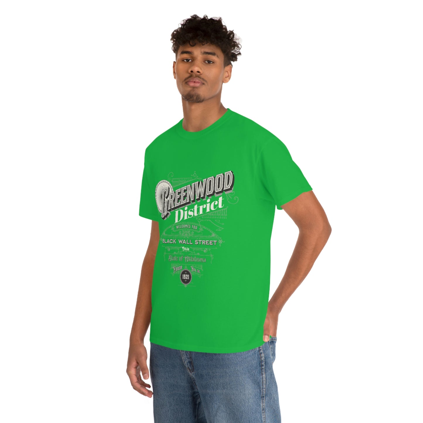 Greenwood District Black Wall Street Unisex Heavy Cotton Tee