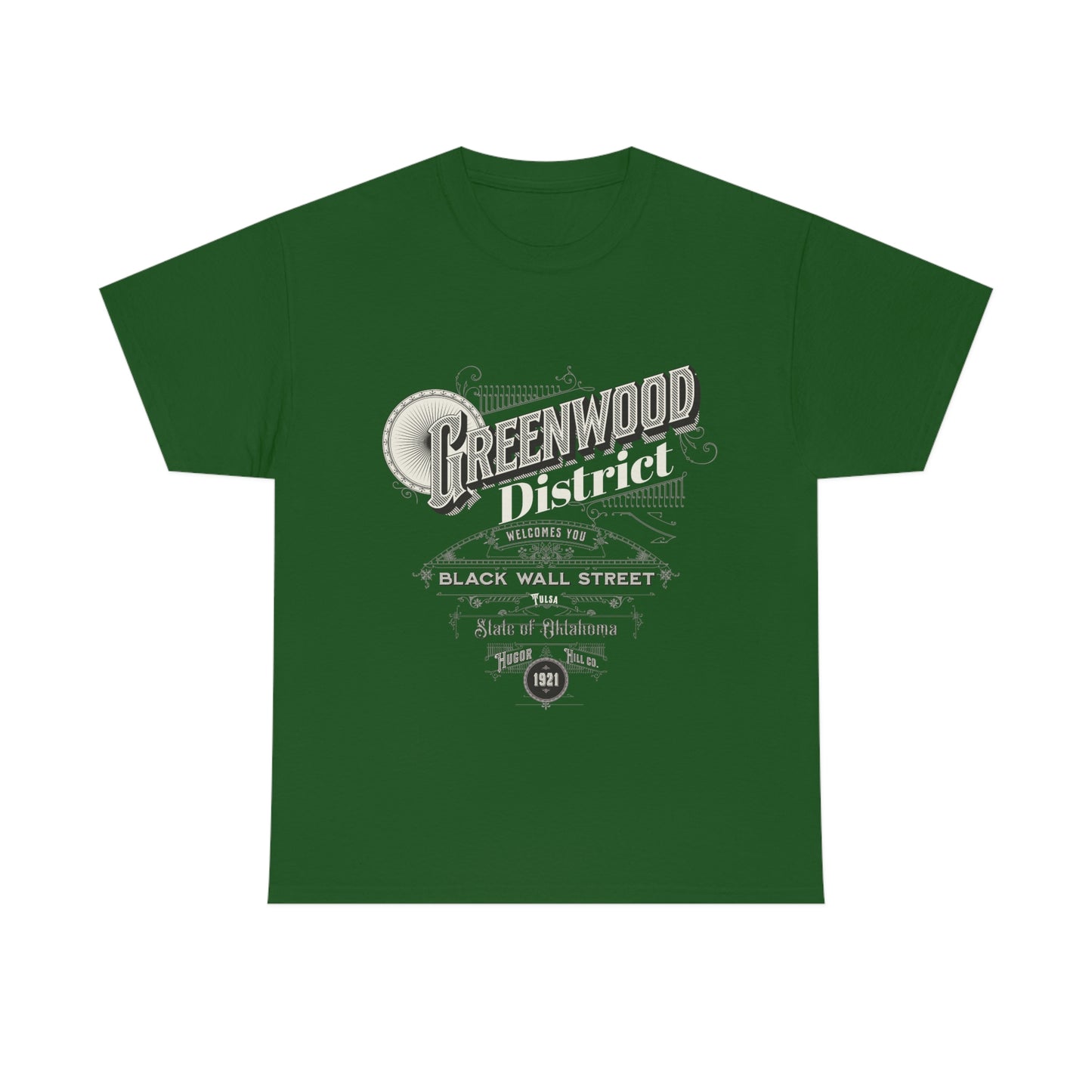 Greenwood District Black Wall Street Unisex Heavy Cotton Tee