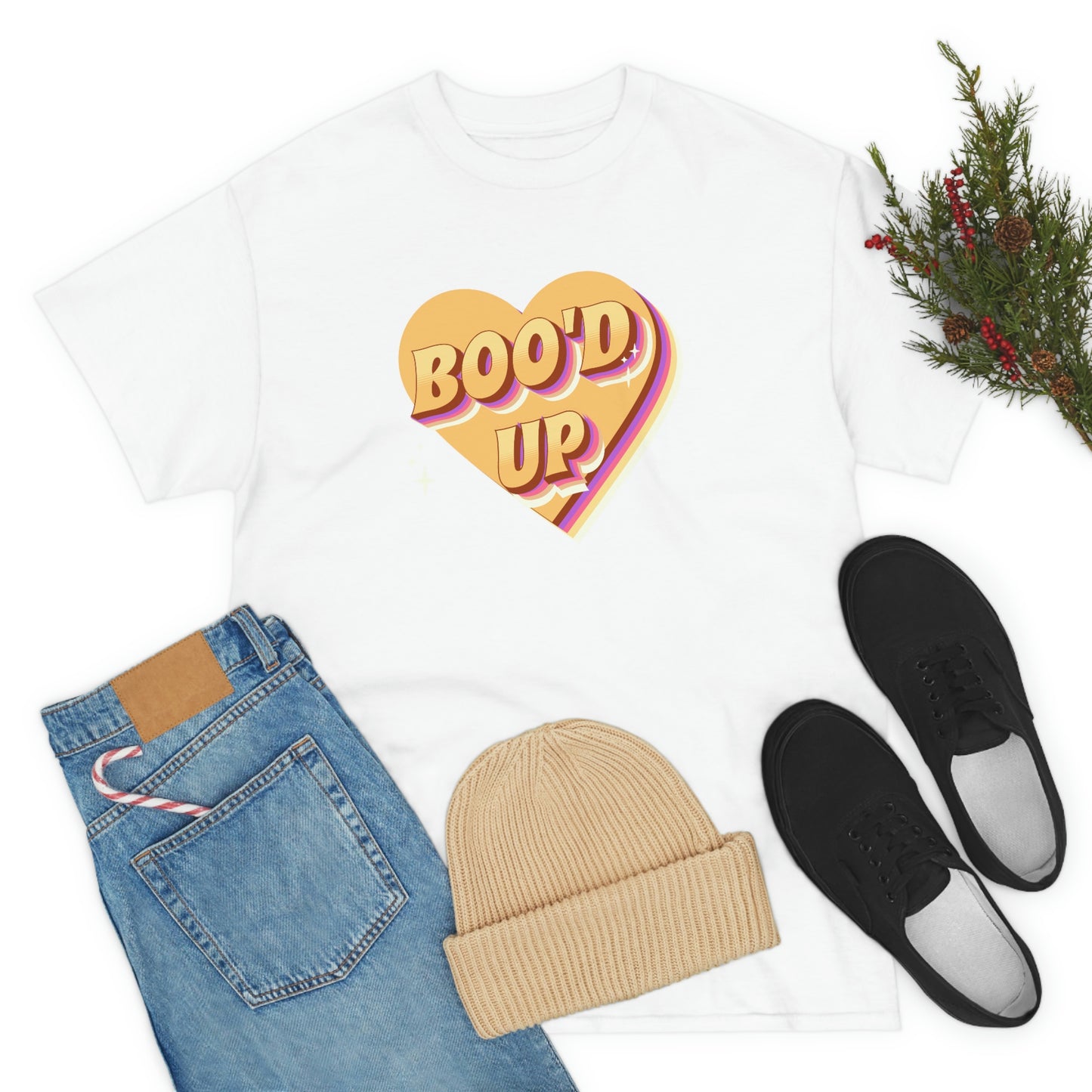 Boo'd up valentines day Unisex Heavy Cotton Tee