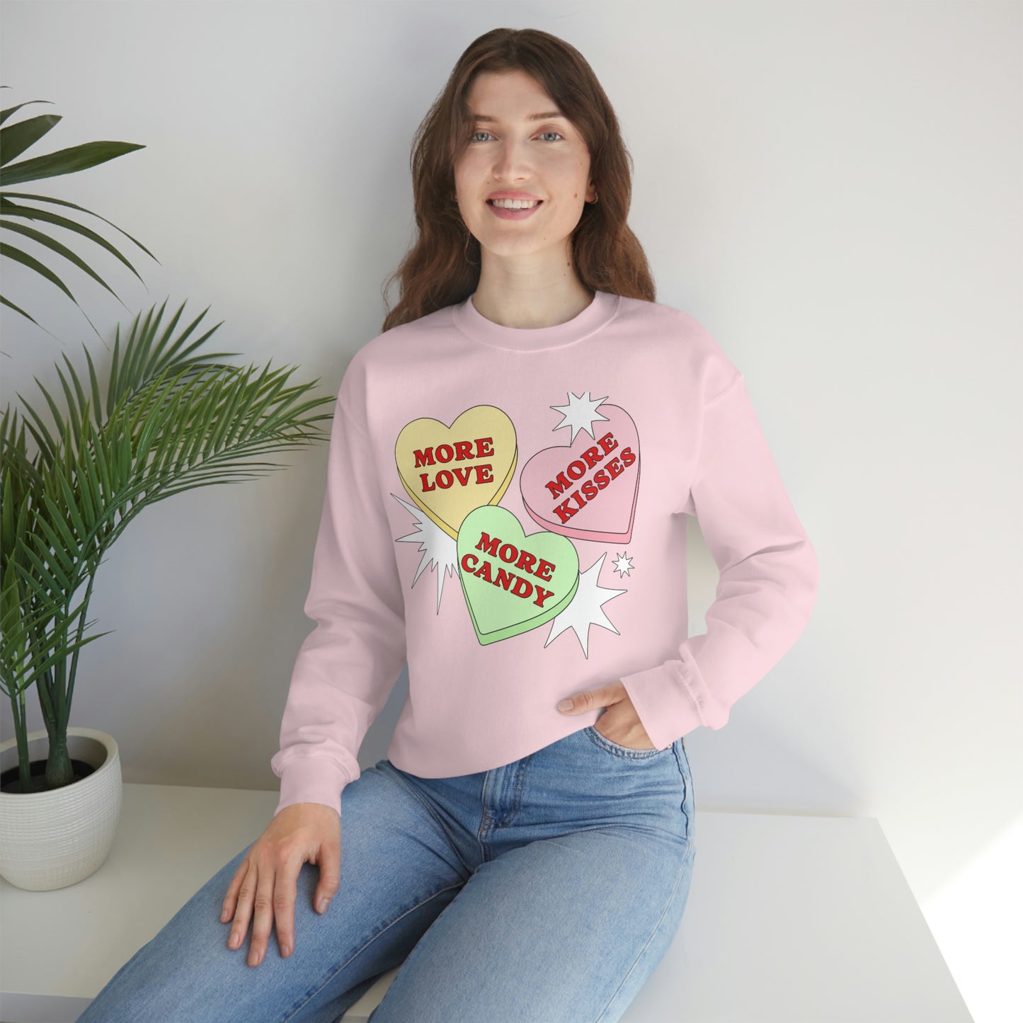 More Love More Kisses More candy Valentines Day Sweatshirt