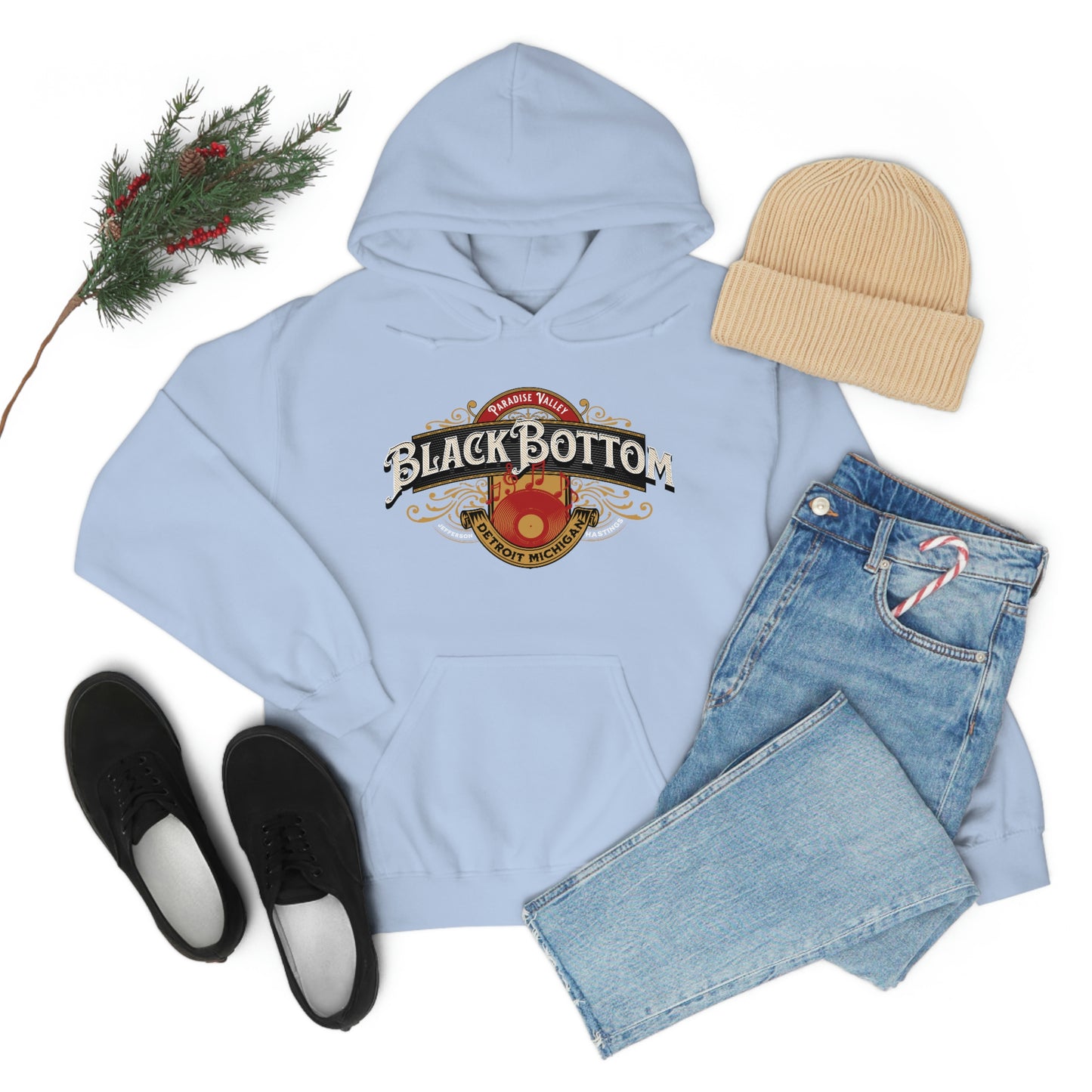 Black Bottom, Paradise Valley Detroit Hooded Sweatshirt