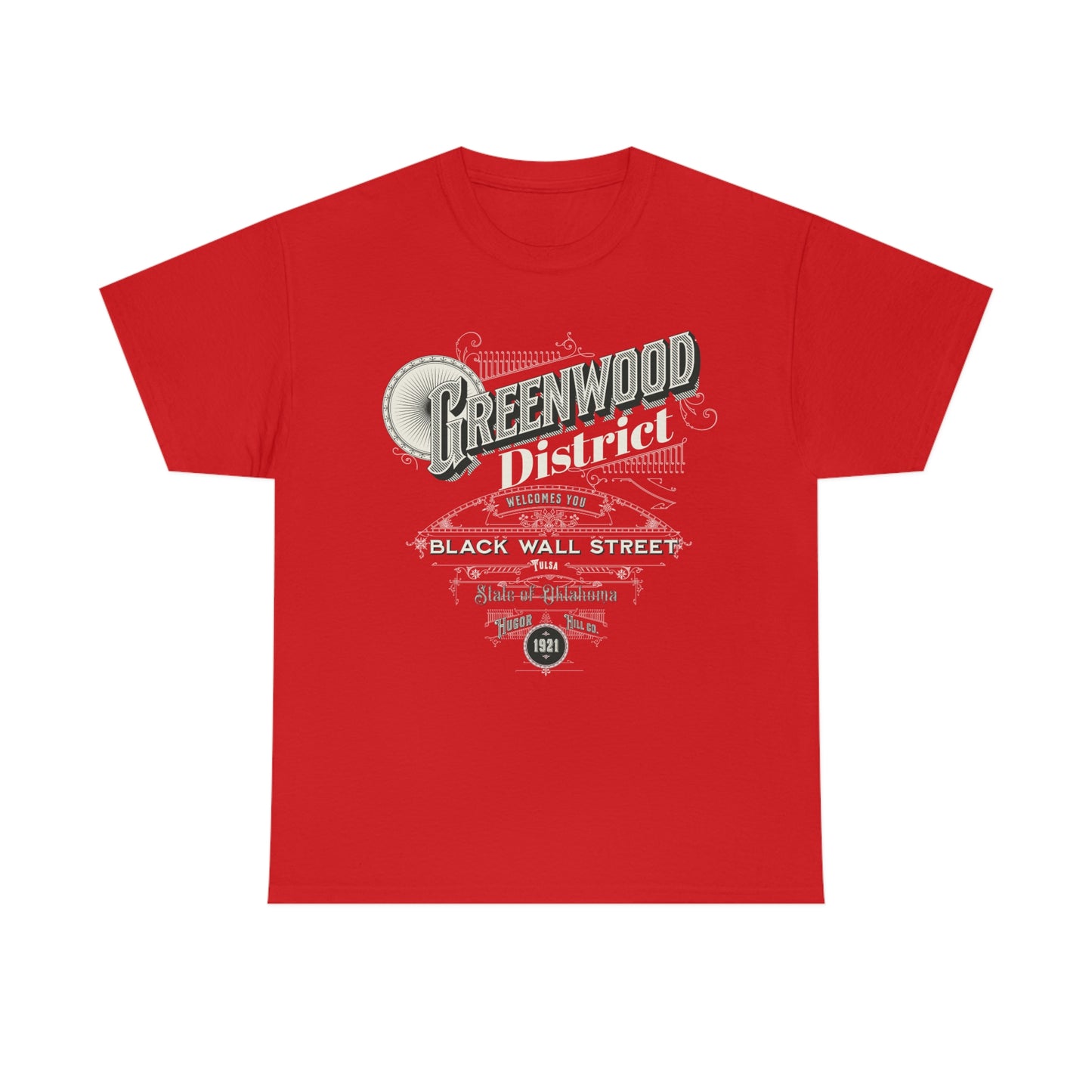 Greenwood District Black Wall Street  Unisex Heavy Cotton Tee