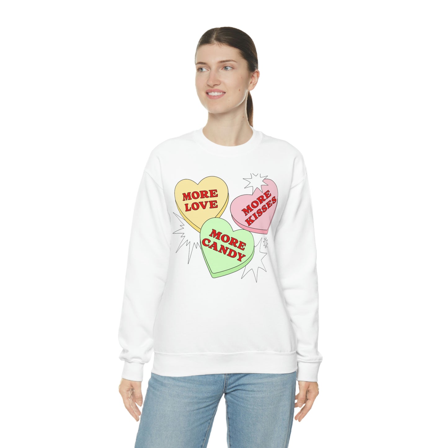 More Love More Kisses More candy Valentines Day Sweatshirt