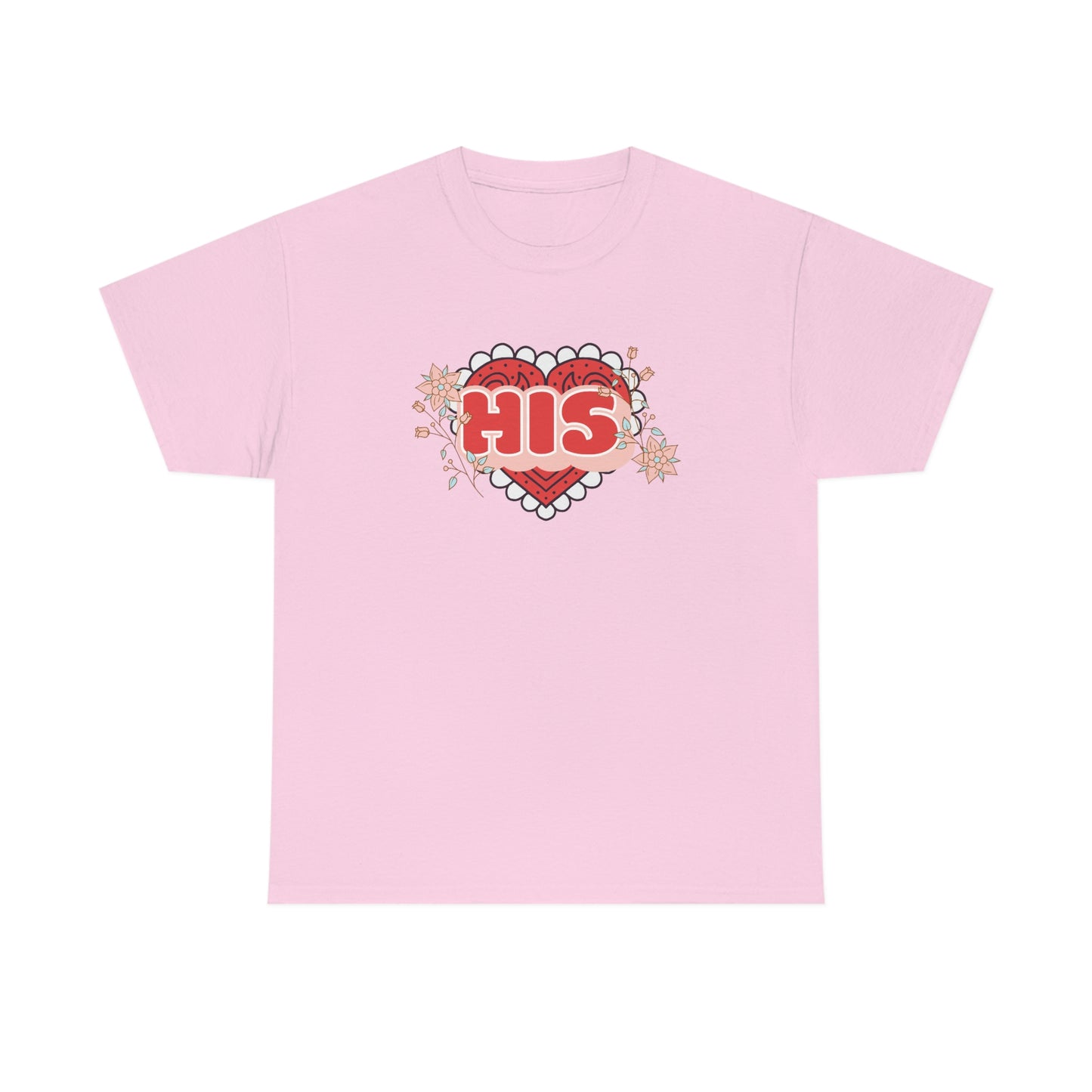 "His" Valentines day couples shirt Unisex Heavy Cotton Tee