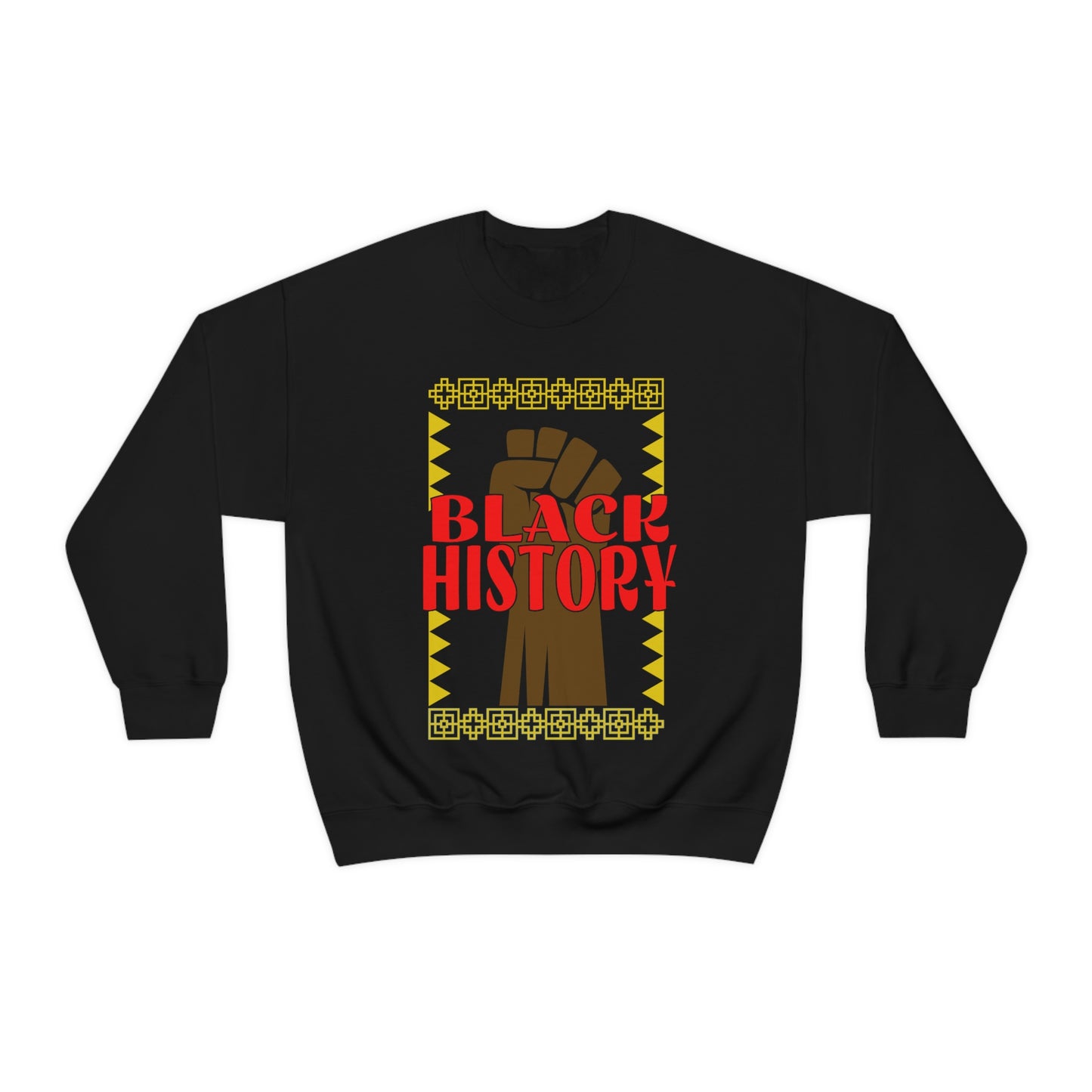 Black History with Power Fist Crewneck Sweatshirt