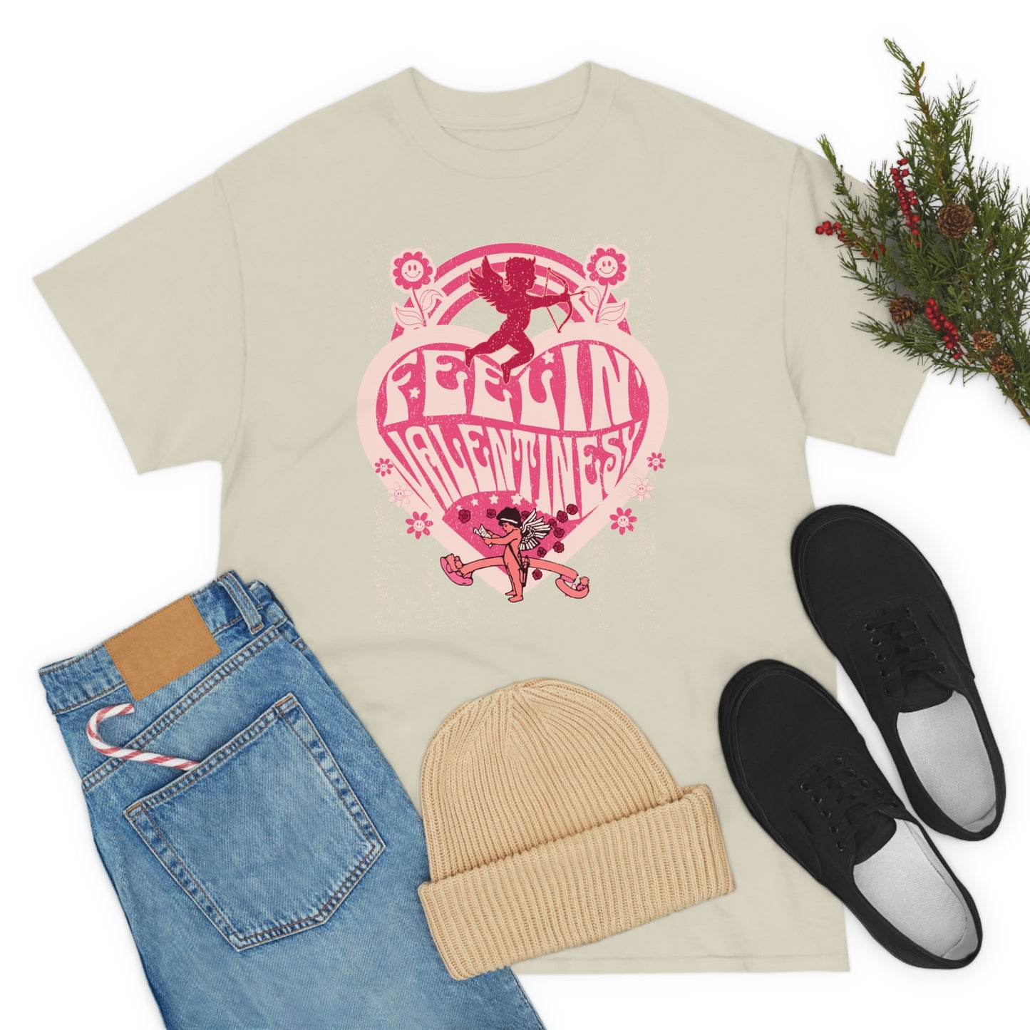 feelin' valentines-y  Unisex Heavy Cotton Tee