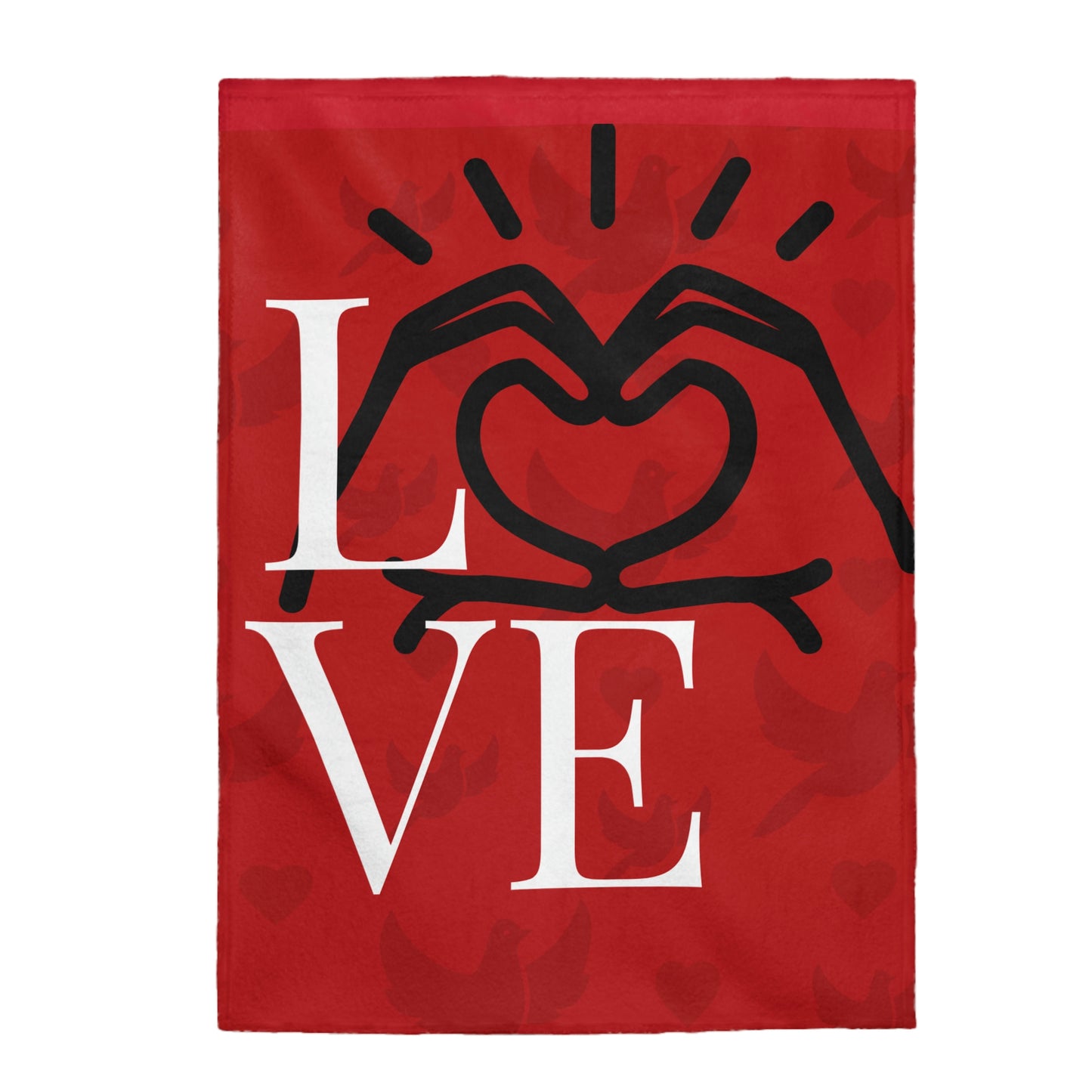 One “Love”  Velveteen Plush Blanket