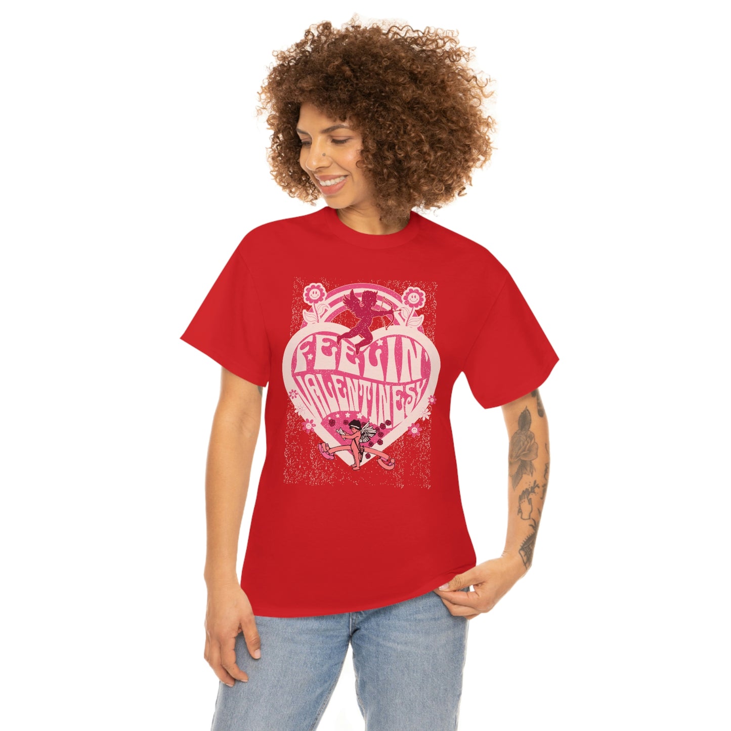 feelin' valentines-y  Unisex Heavy Cotton Tee