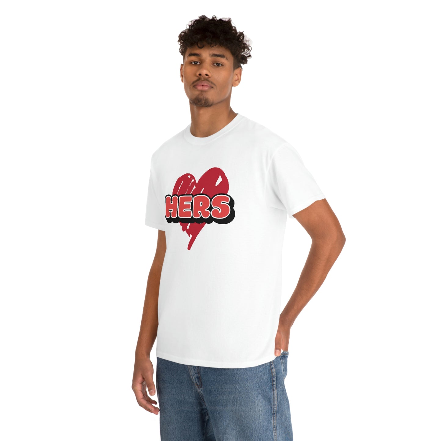 "Her's" valentines day couples Heavy Cotton Tee