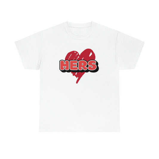 "Her's" valentines day couples Heavy Cotton Tee