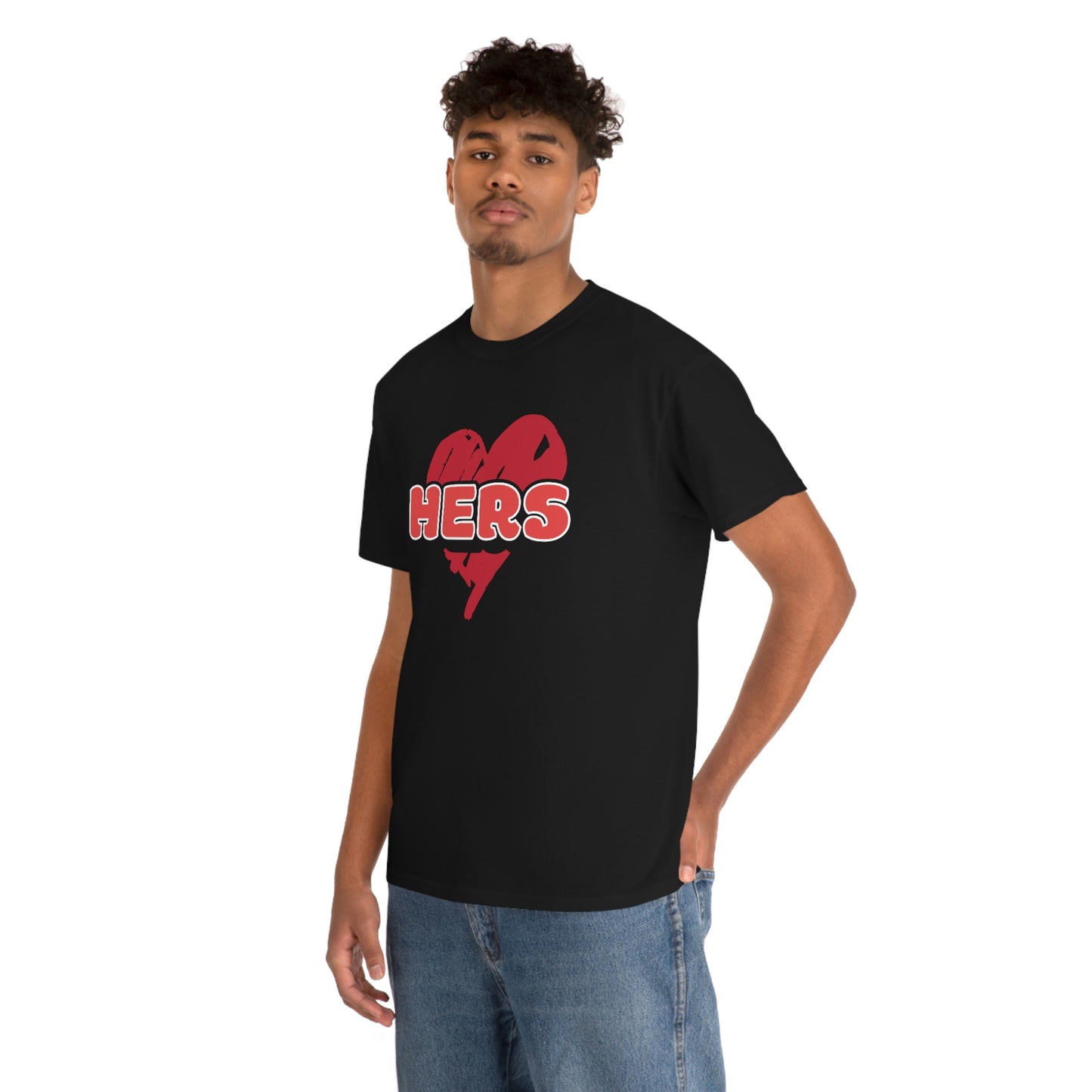 "Her's" valentines day couples Heavy Cotton Tee