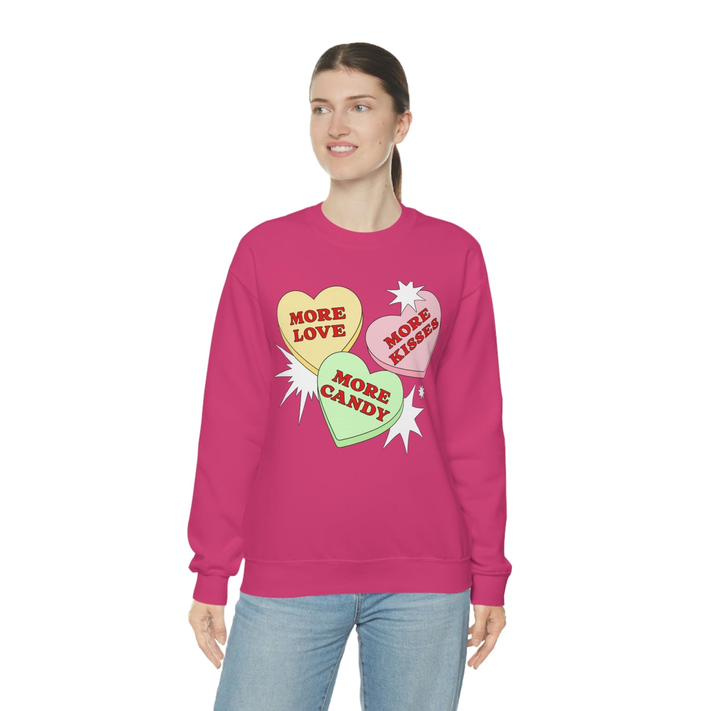 More Love More Kisses More candy Valentines Day Sweatshirt