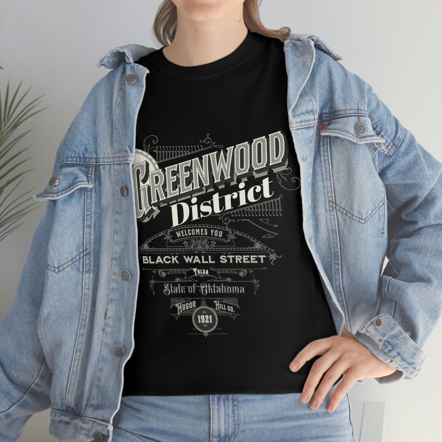 Greenwood District Black Wall Street Unisex Heavy Cotton Tee